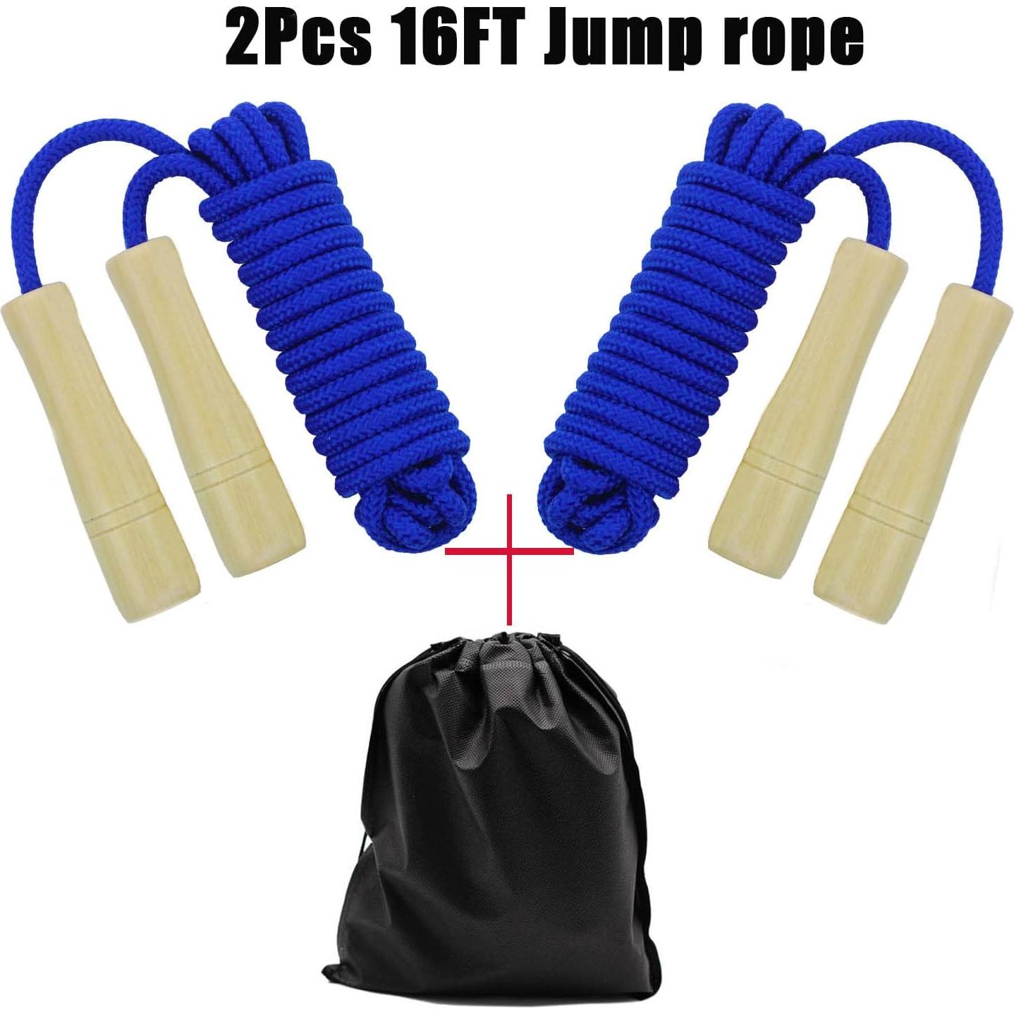 Cuerda de Salto Doble Dutch AUMCDIK 4.88m Ajustable para 5-6 Saltadores