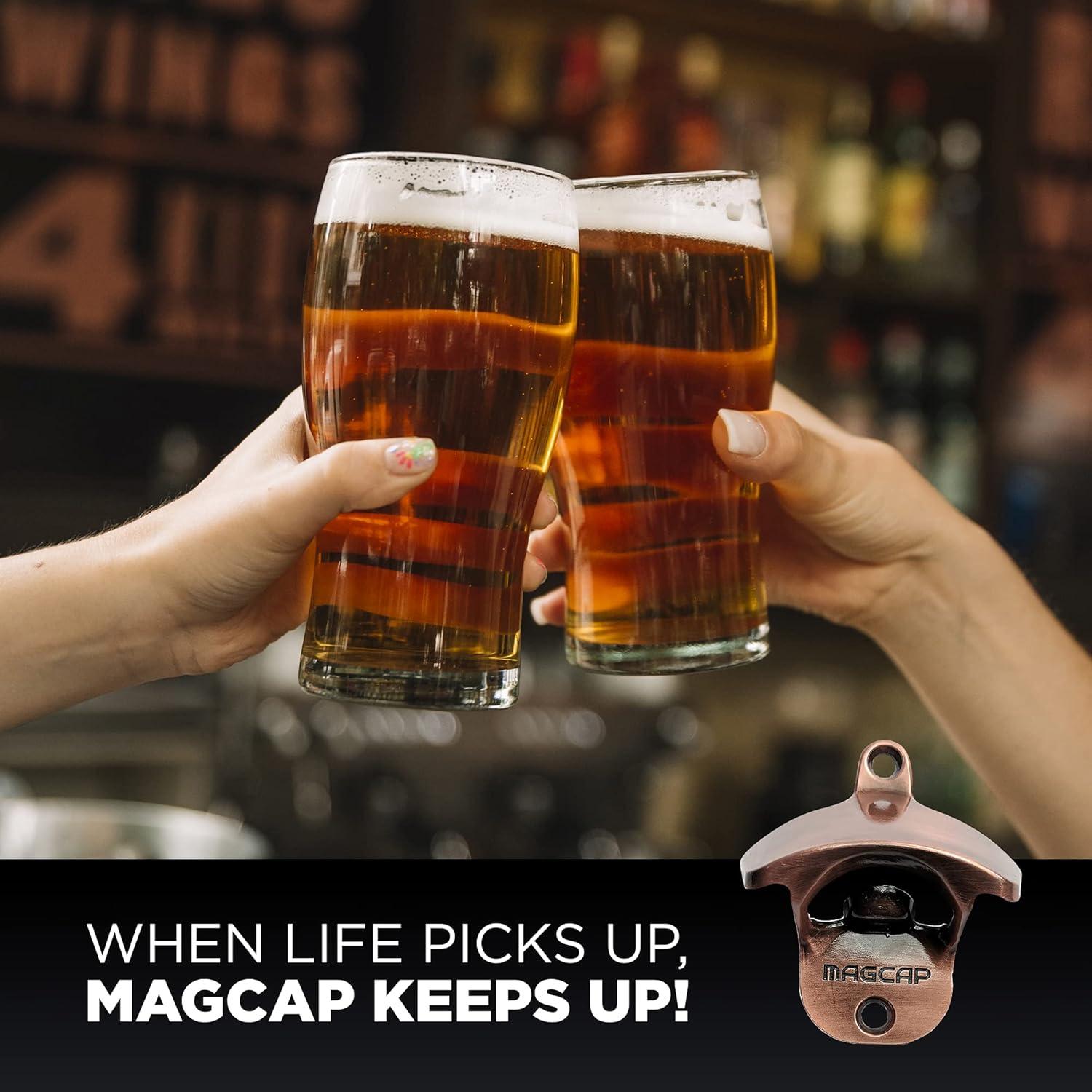 Abrebotellas Magnético Montado en Pared MAGCAP Cobre Antiguo