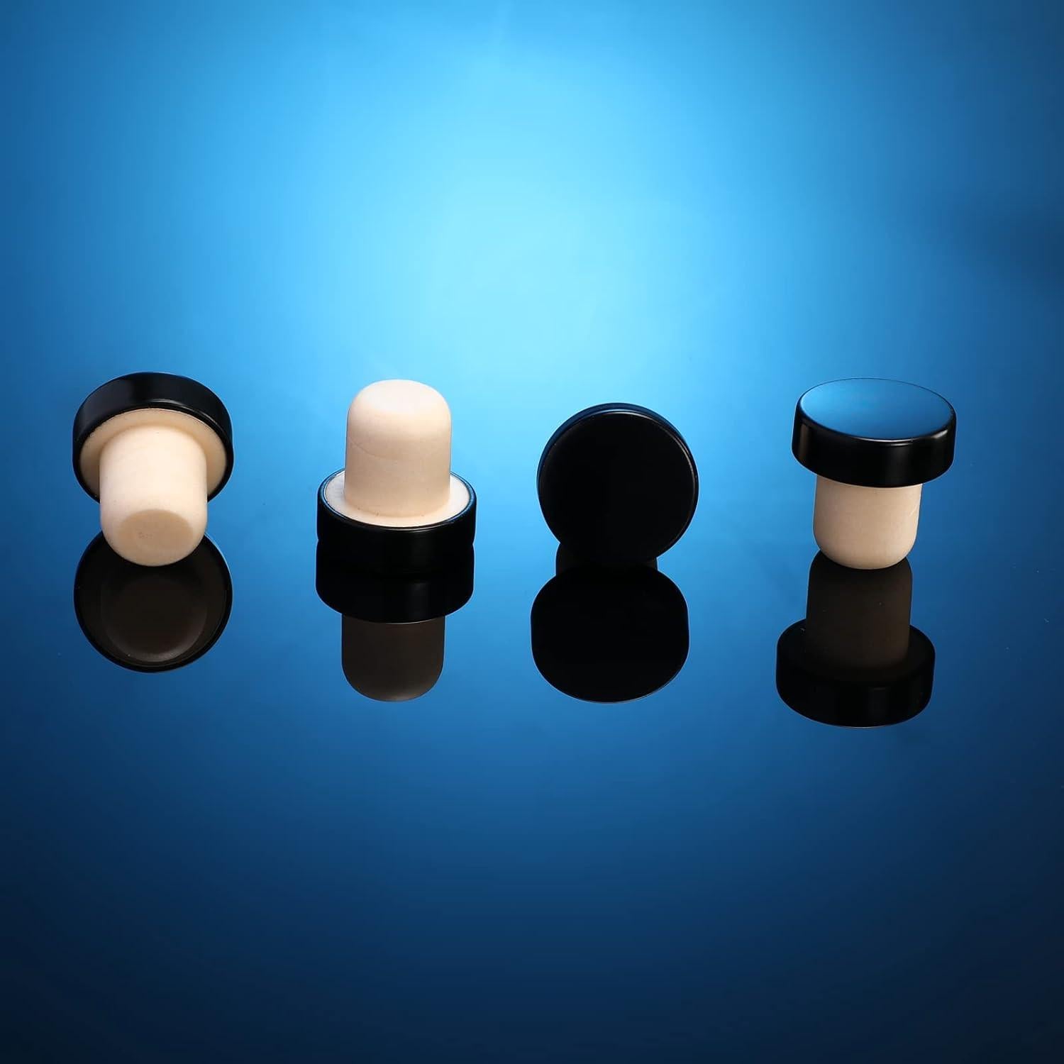 Tapones de corcho en forma de T Yookeer - 24 piezas negros