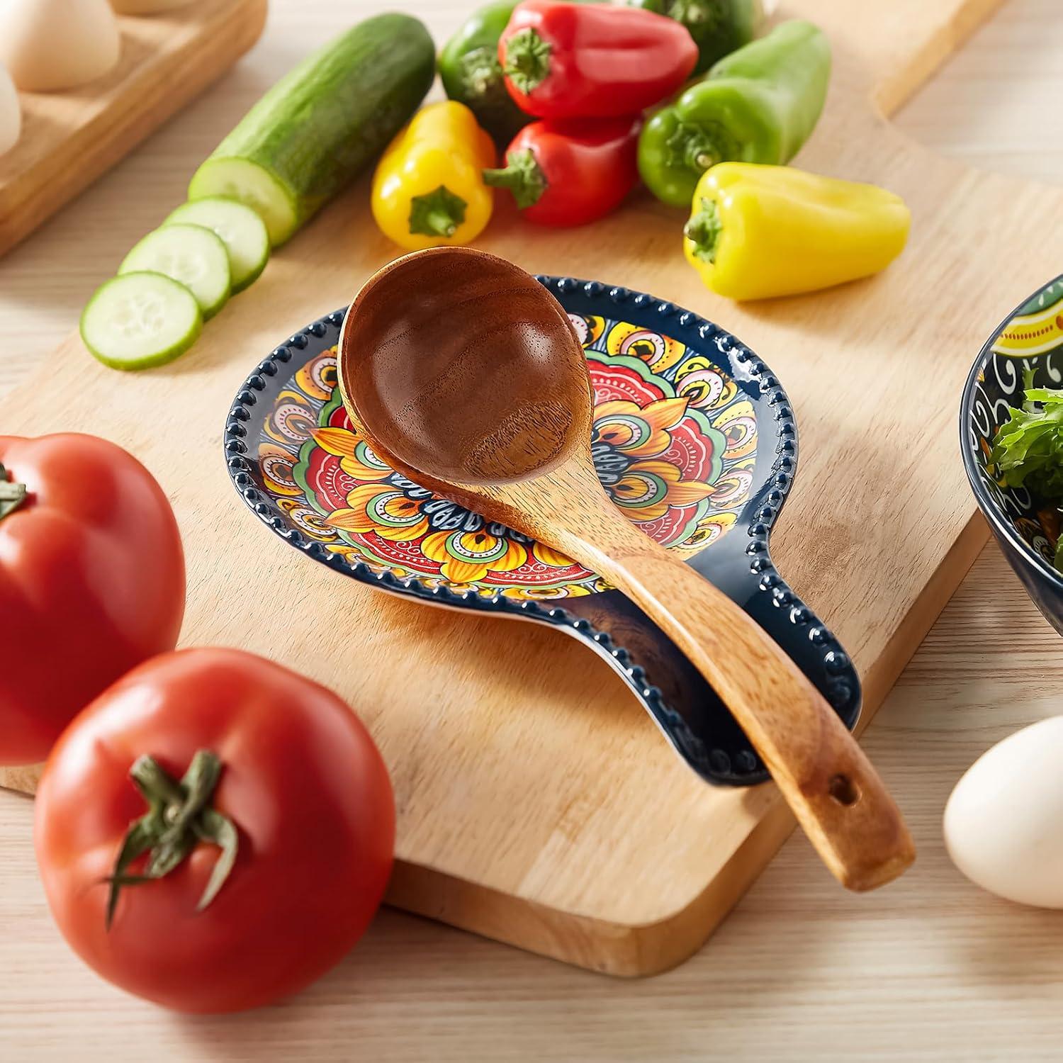 Soporte de Cuchara de Cerámica Vancasso Azul 19.5 cm