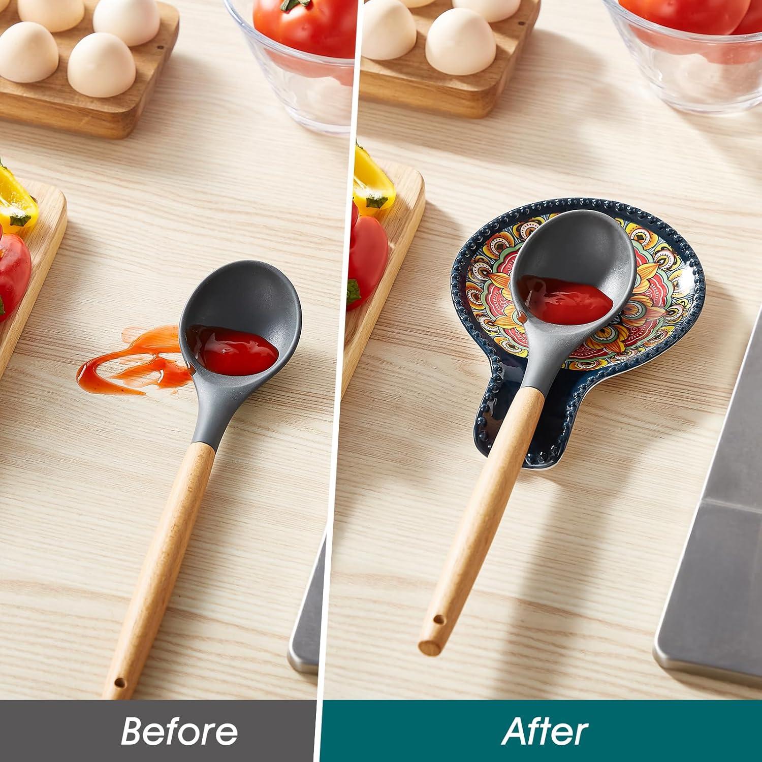 Soporte de Cuchara de Cerámica Vancasso Azul 19.5 cm