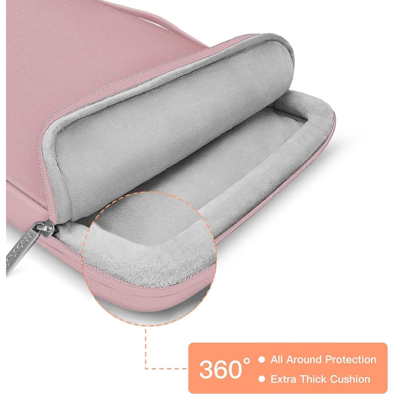 Funda Dura MOSISO para MacBook Air 13" M2 M3 M4 Rosa Bebé