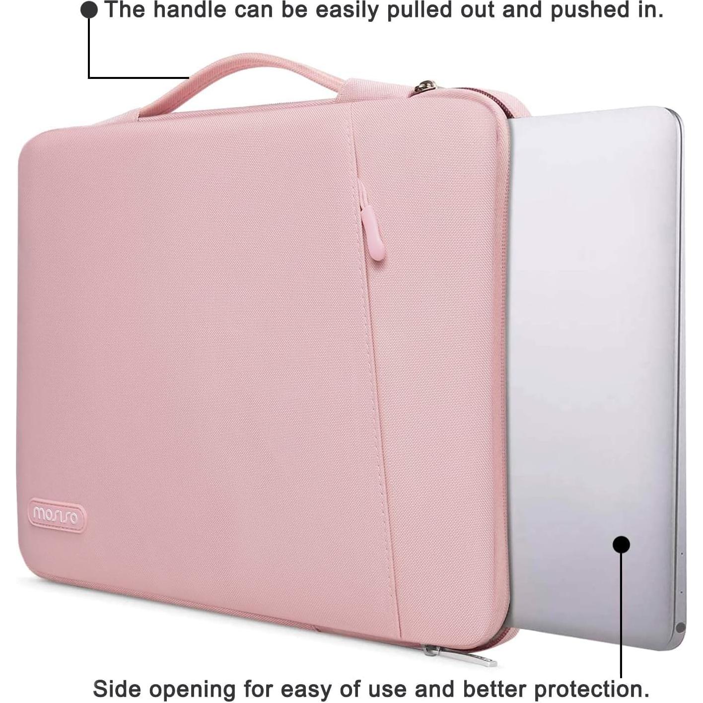 Funda Dura MOSISO para MacBook Air 13" M2 M3 M4 Rosa Bebé