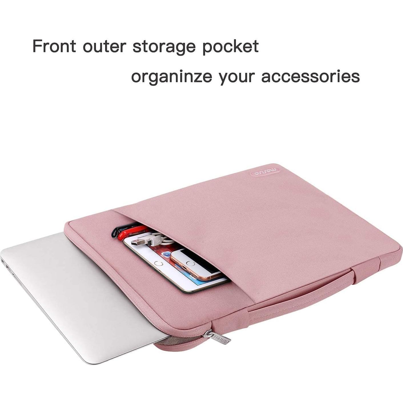 Funda Dura MOSISO para MacBook Air 13" M2 M3 M4 Rosa Bebé