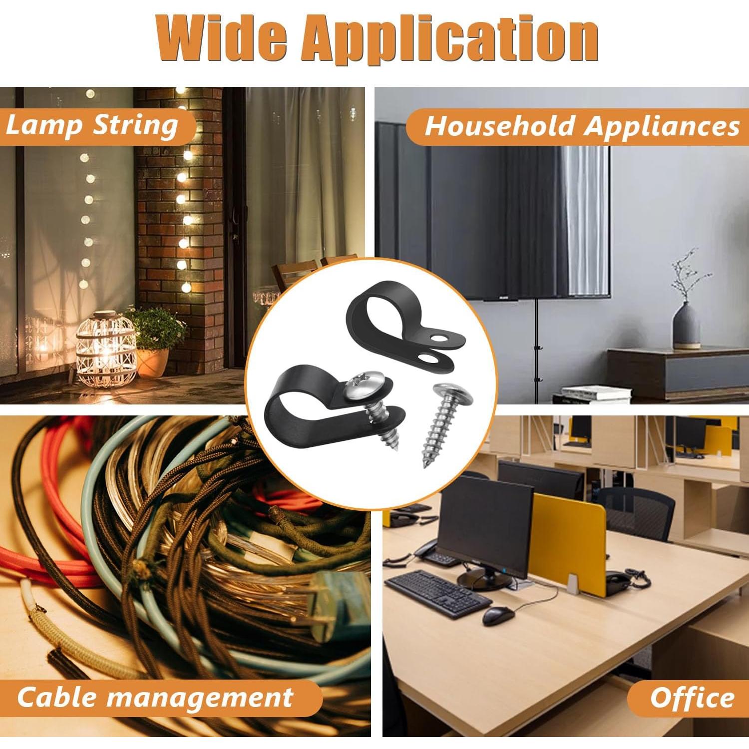 Clips de Montaje de Luz de Cuerda Mankk 50PCS 13mm Nylon