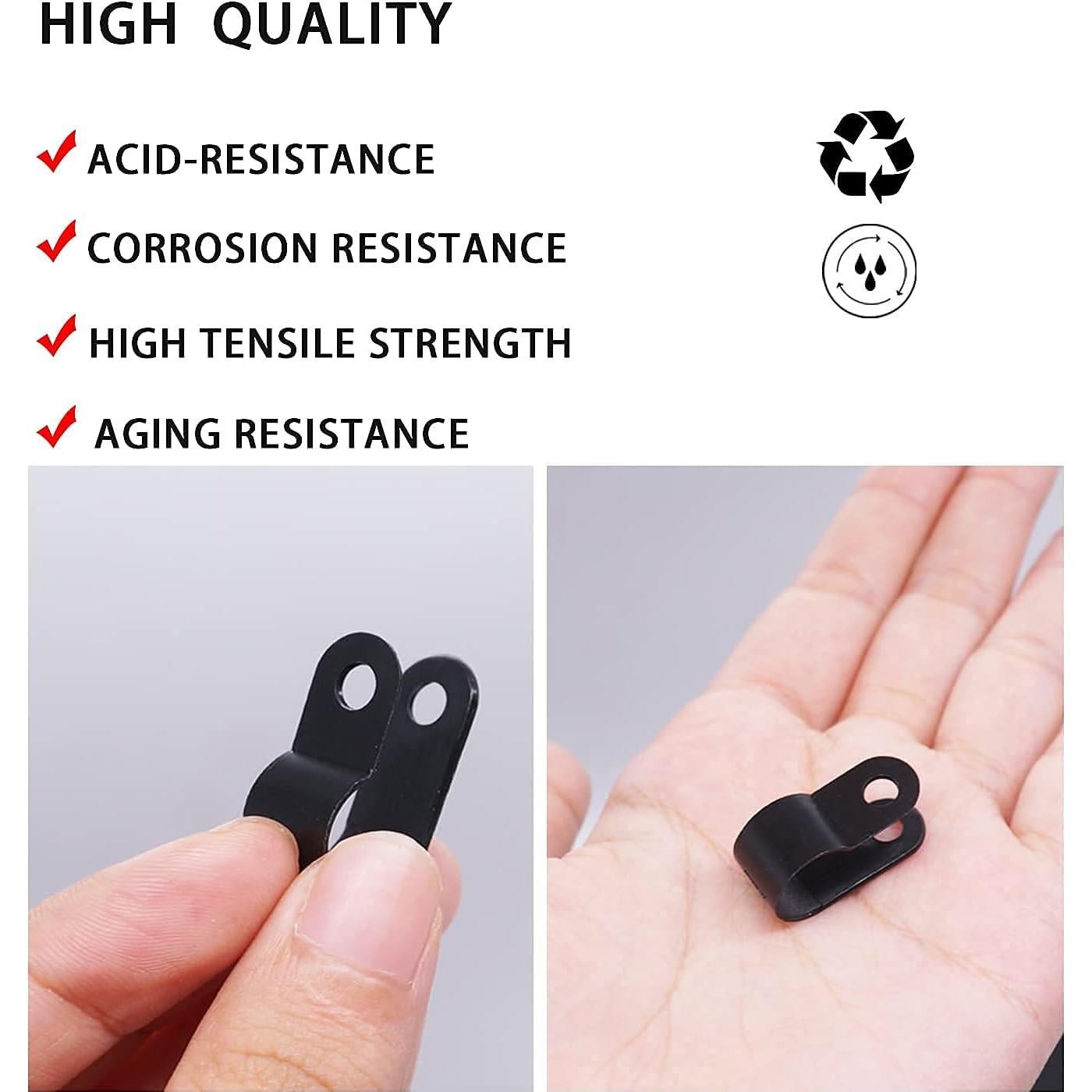 Clips de Montaje de Luz de Cuerda Mankk 50PCS 13mm Nylon