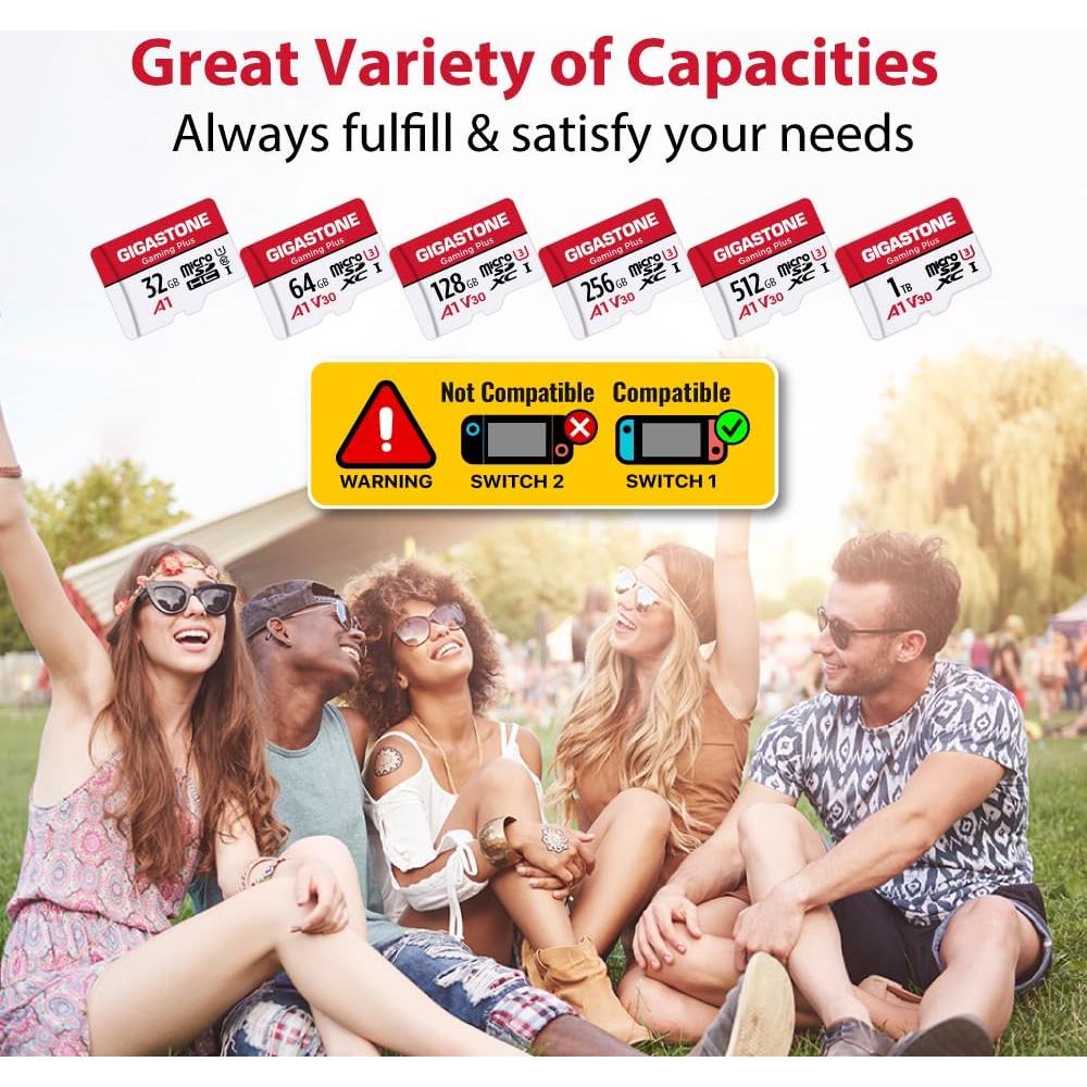 Tarjeta Micro SD 1TB Gigastone Gaming Plus UHS-I A1 U3 V30