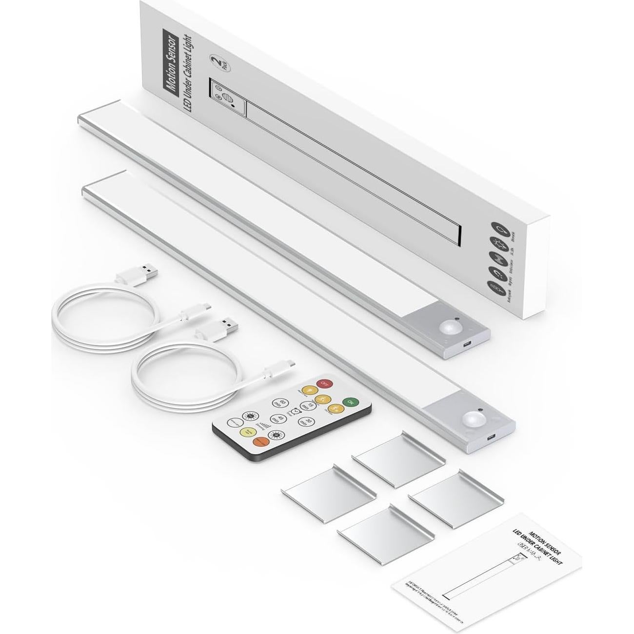 Luz LED Inalámbrica Bajo Gabinete Skairipa 40.4 cm Plata 2 Pzas