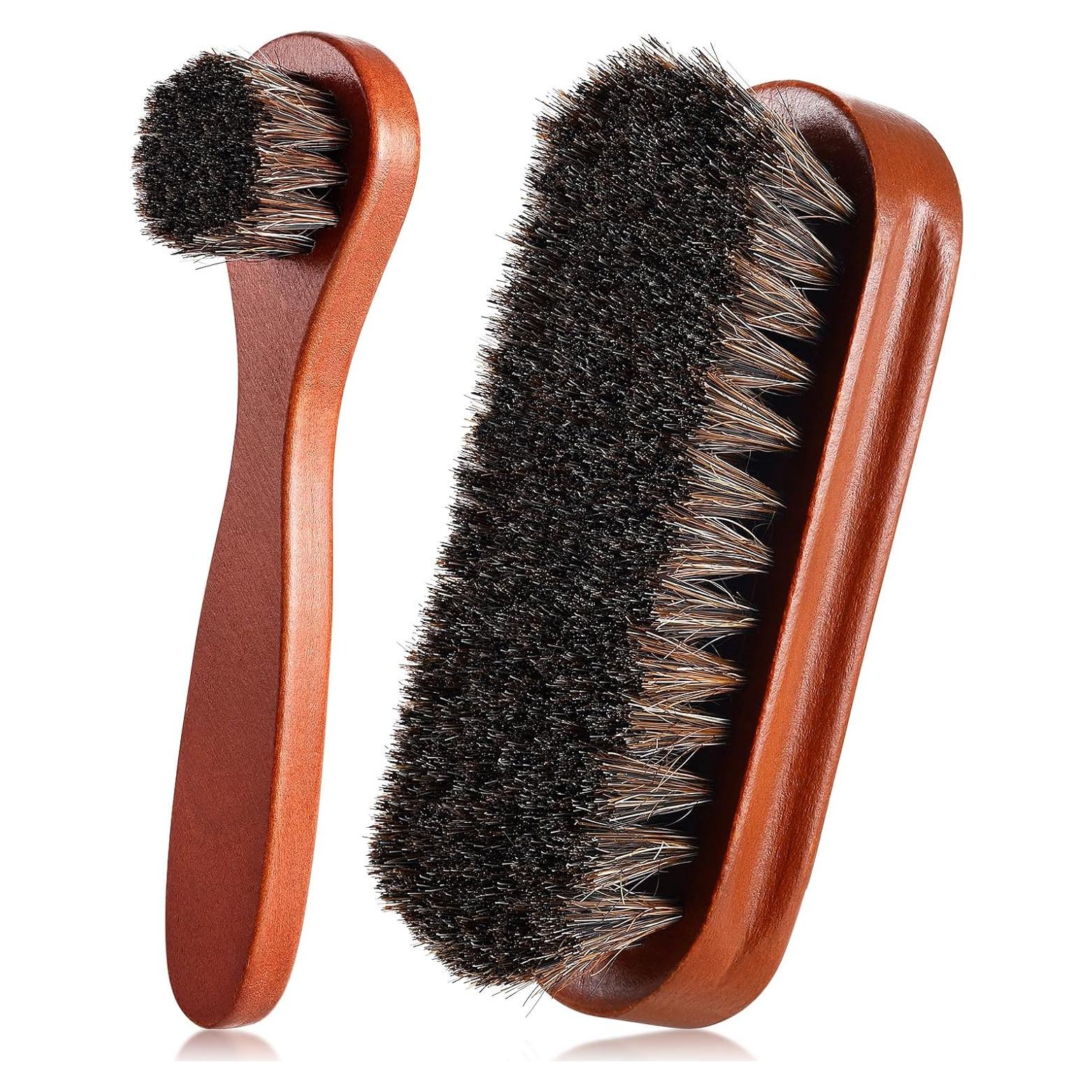 Kit de Cepillos para Brillar Zapatos ZJoey - 2 Pcs de Madera