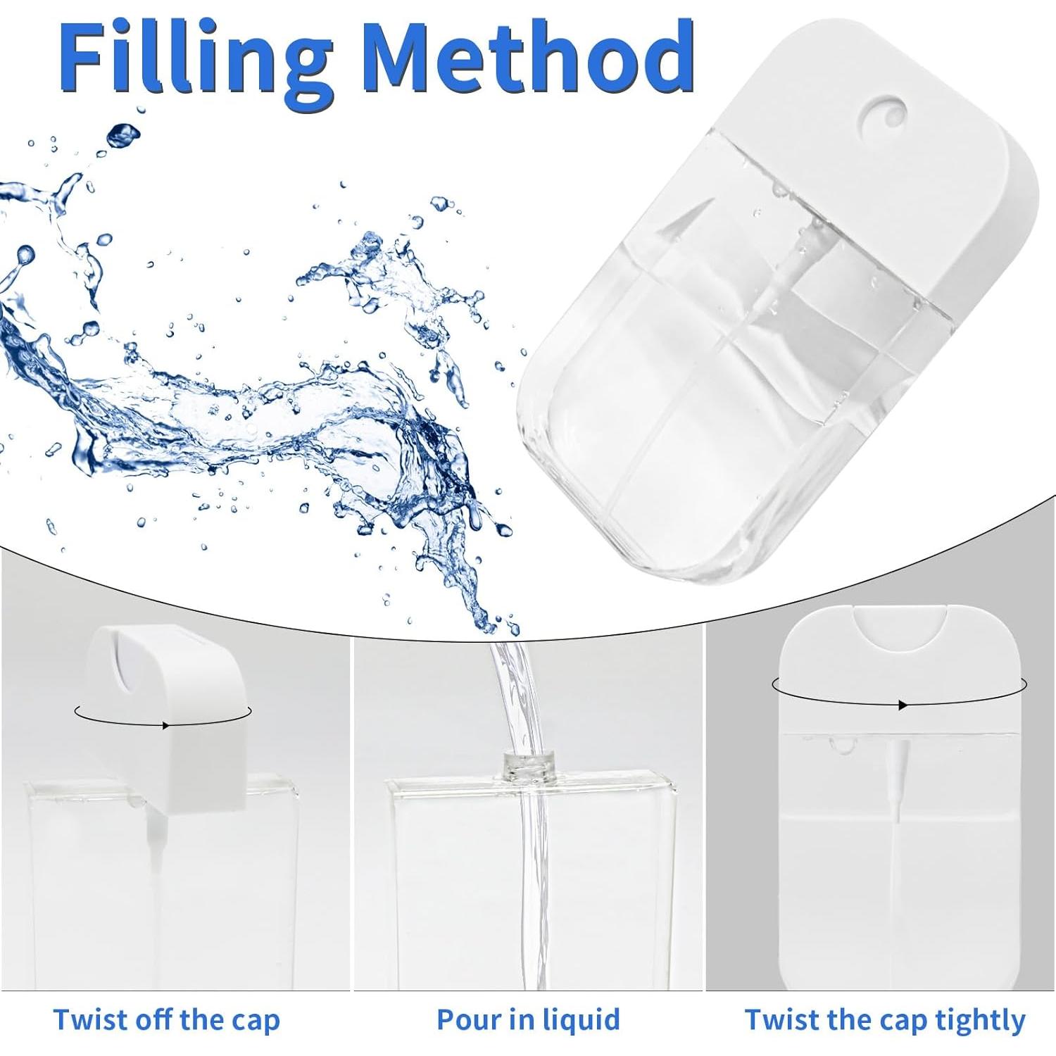 2 Botellas de Spray Rimoev 50 ml Transparentes Reutilizables