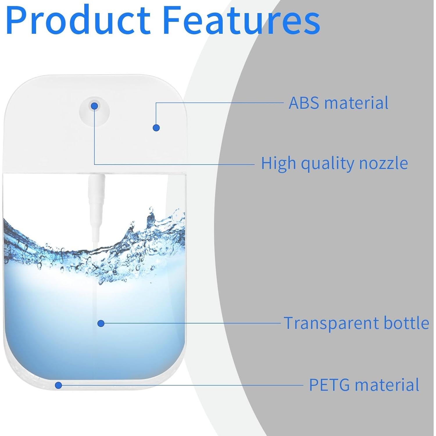 2 Botellas de Spray Rimoev 50 ml Transparentes Reutilizables