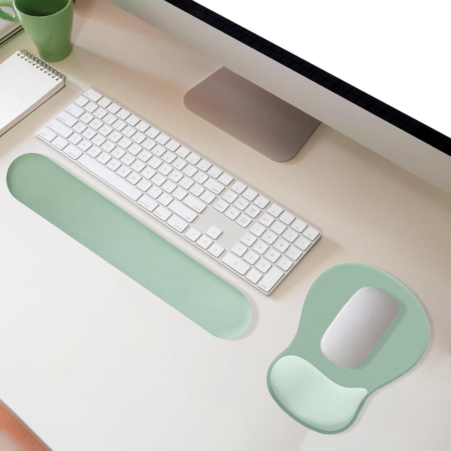 Alfombrilla de Ratón Ergonómica NEENALO con Reposamuñecas Verde