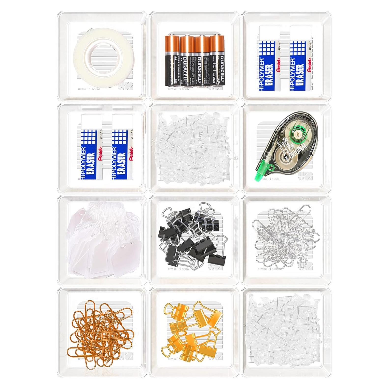 Organizador de Cajones Transparente Simple Houseware 12 Piezas