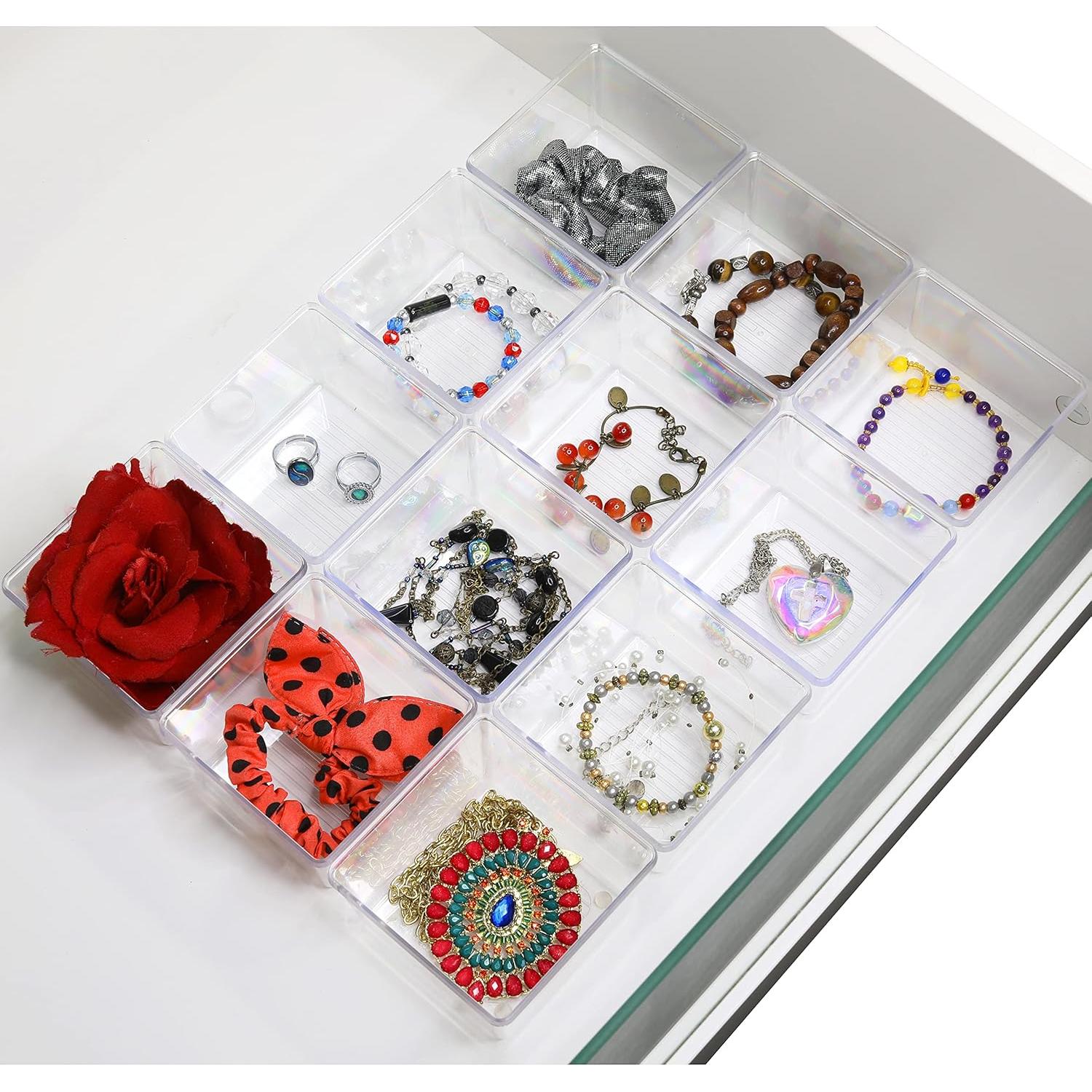 Organizador de Cajones Transparente Simple Houseware 12 Piezas