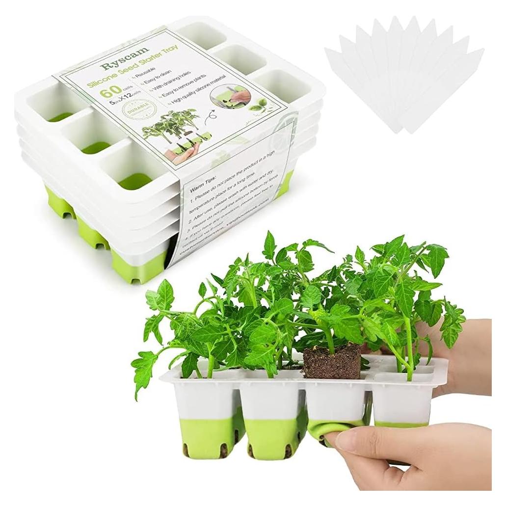 Kit de Inicio de Semillas Ryscam 10pcs Silicona Reutilizable