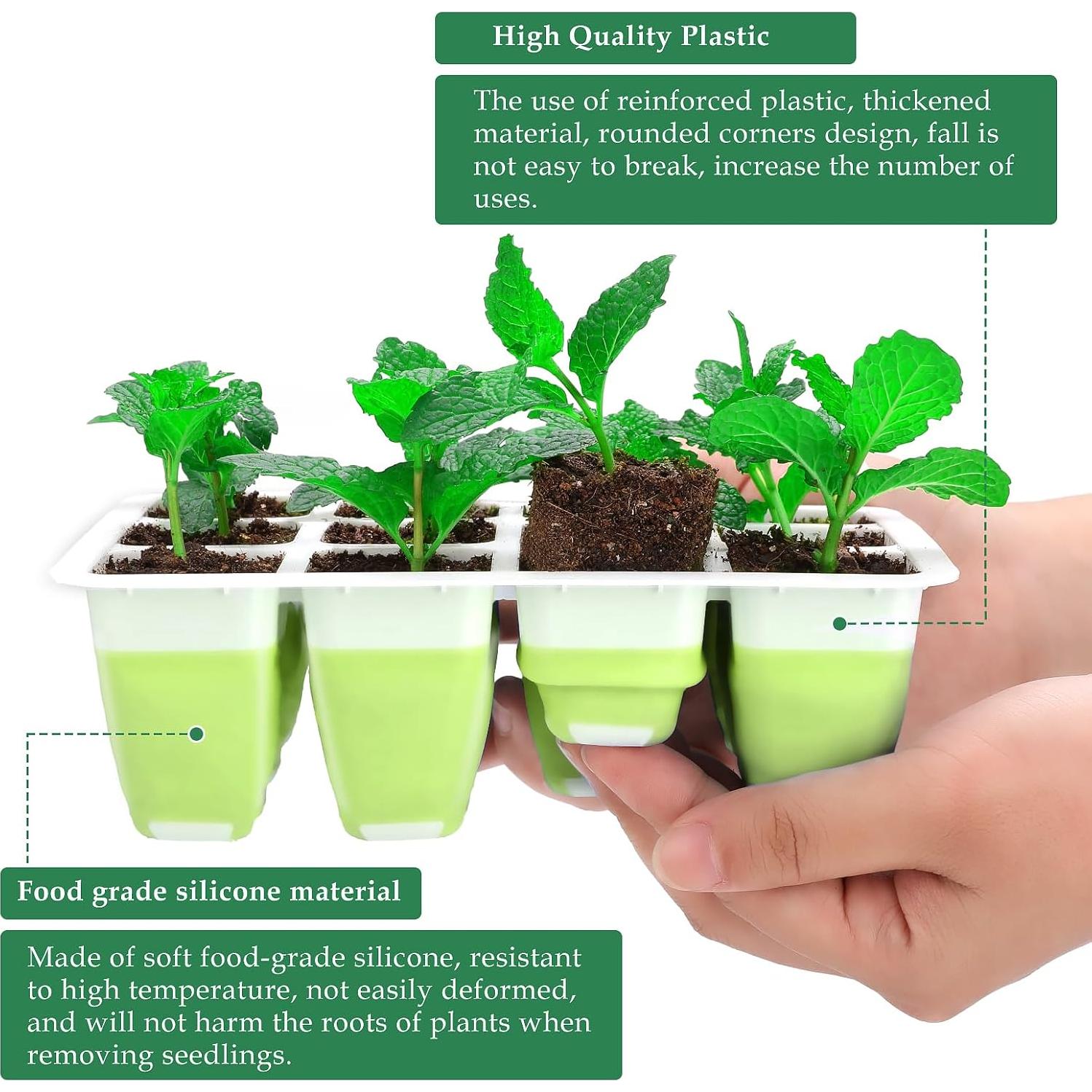 Kit de Inicio de Semillas Ryscam 10pcs Silicona Reutilizable