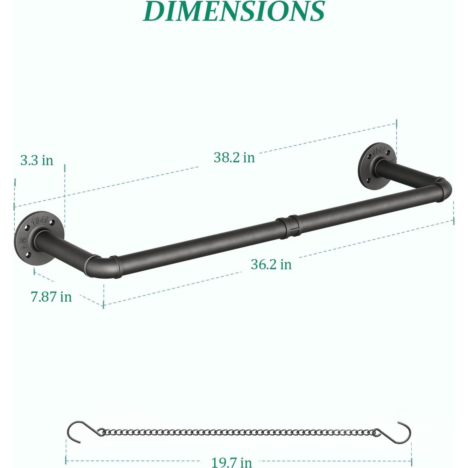Soporte para Plantas SOFITORG 97 cm Metal Negro con 3 Cadenas