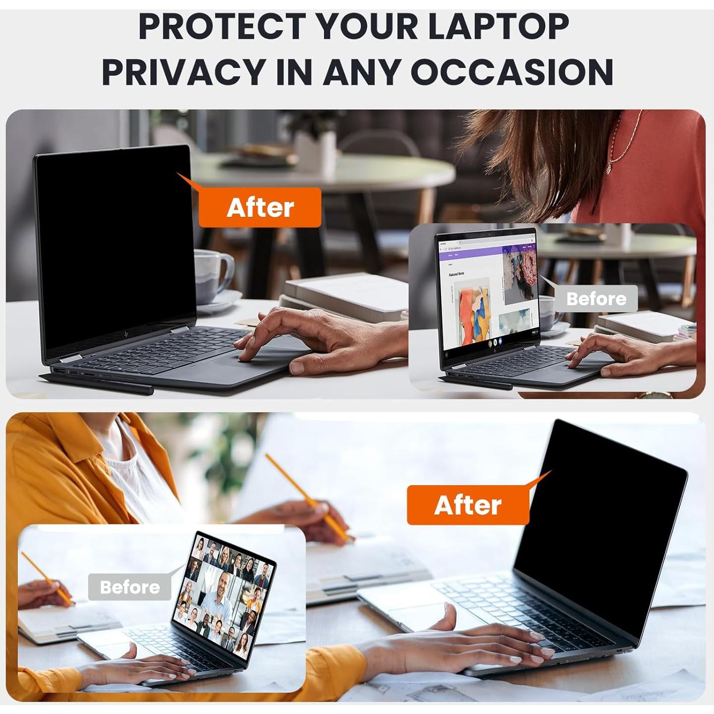 Filtro de Privacidad GUDTEKE 13.3" HD Antirreflectante