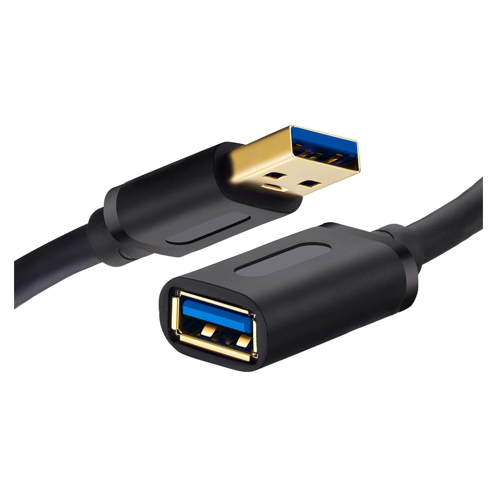 Cable Extensión USB 3.0 Tan QY 30cm 2Pack Alta Velocidad