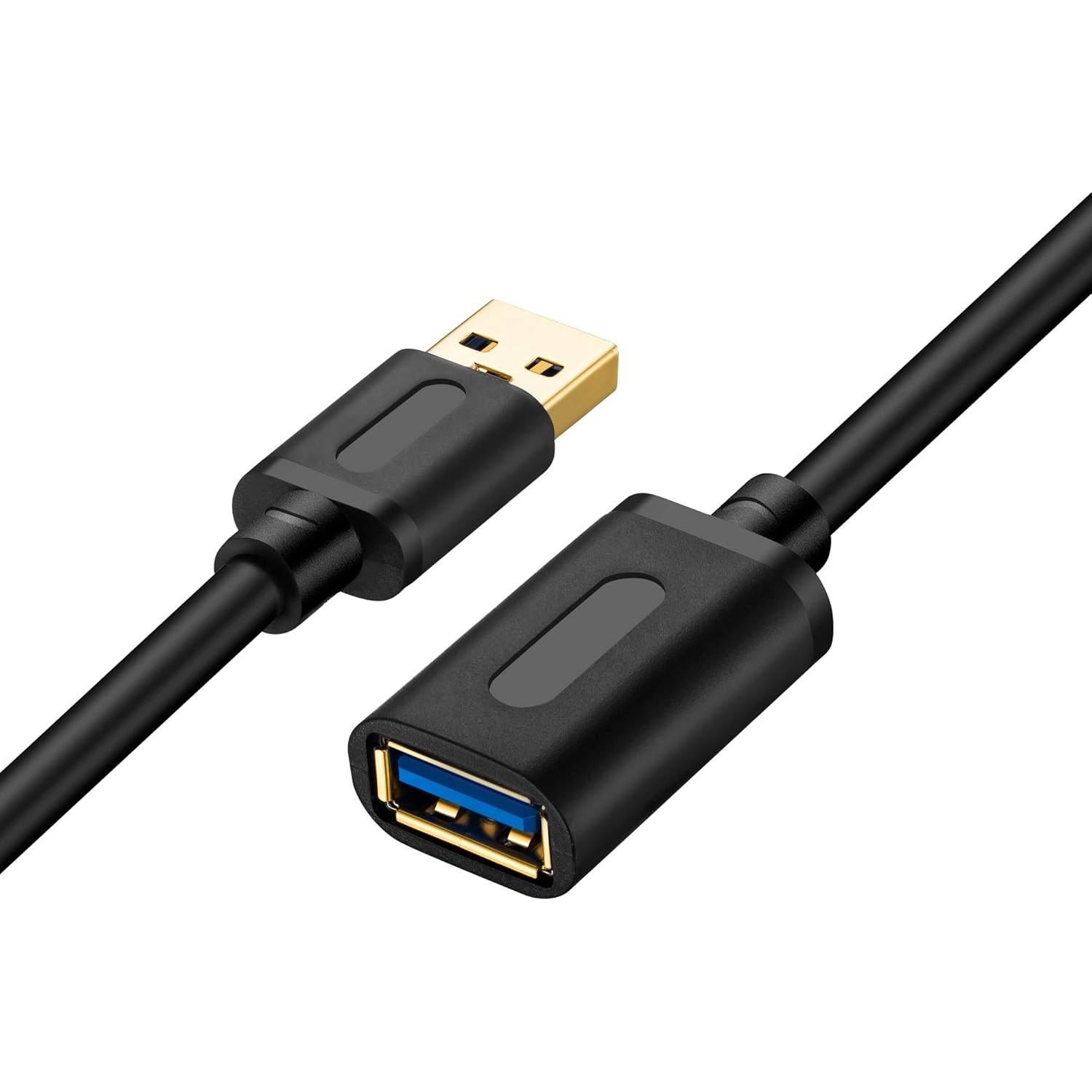 Cable Extensión USB 3.0 Tan QY 30cm 2Pack Alta Velocidad
