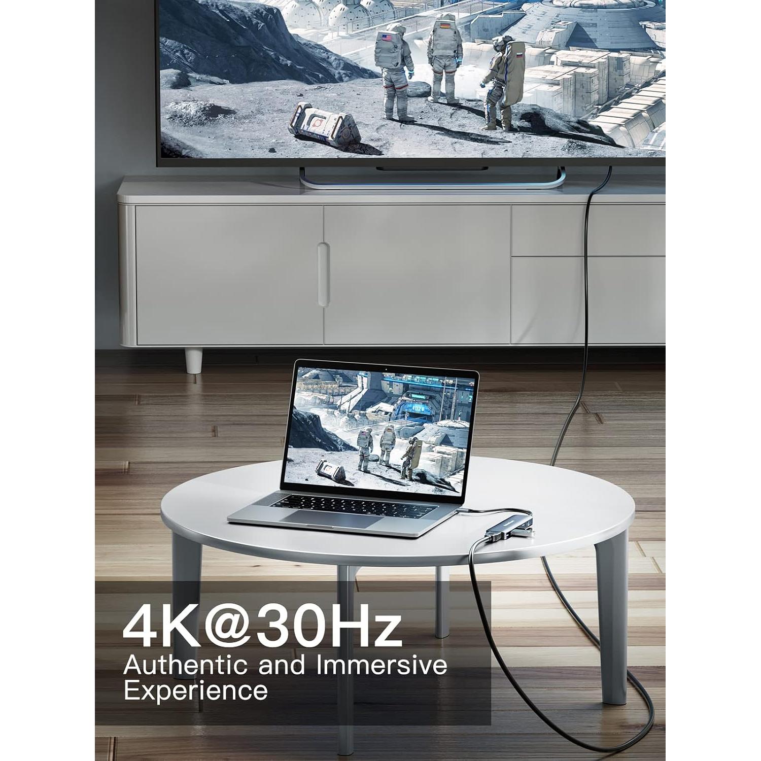 Hub USB C 5 en 1 DockteckExpand con HDMI 4K y 100W PD