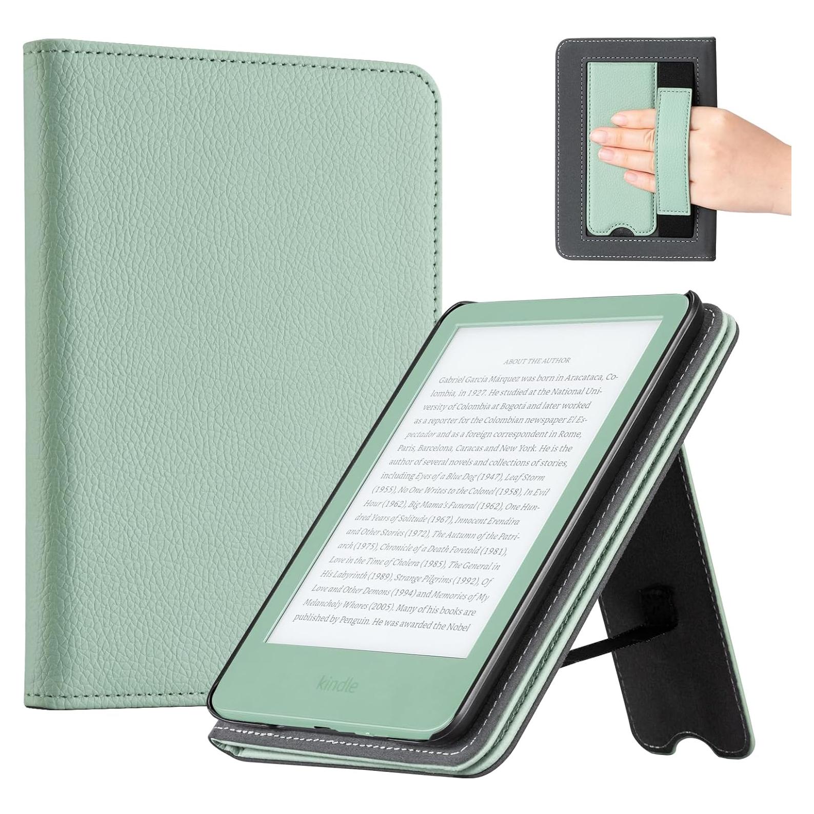 Funda CoBak para Kindle 6" 2024/2022 - Cuero PU Verde Salvia