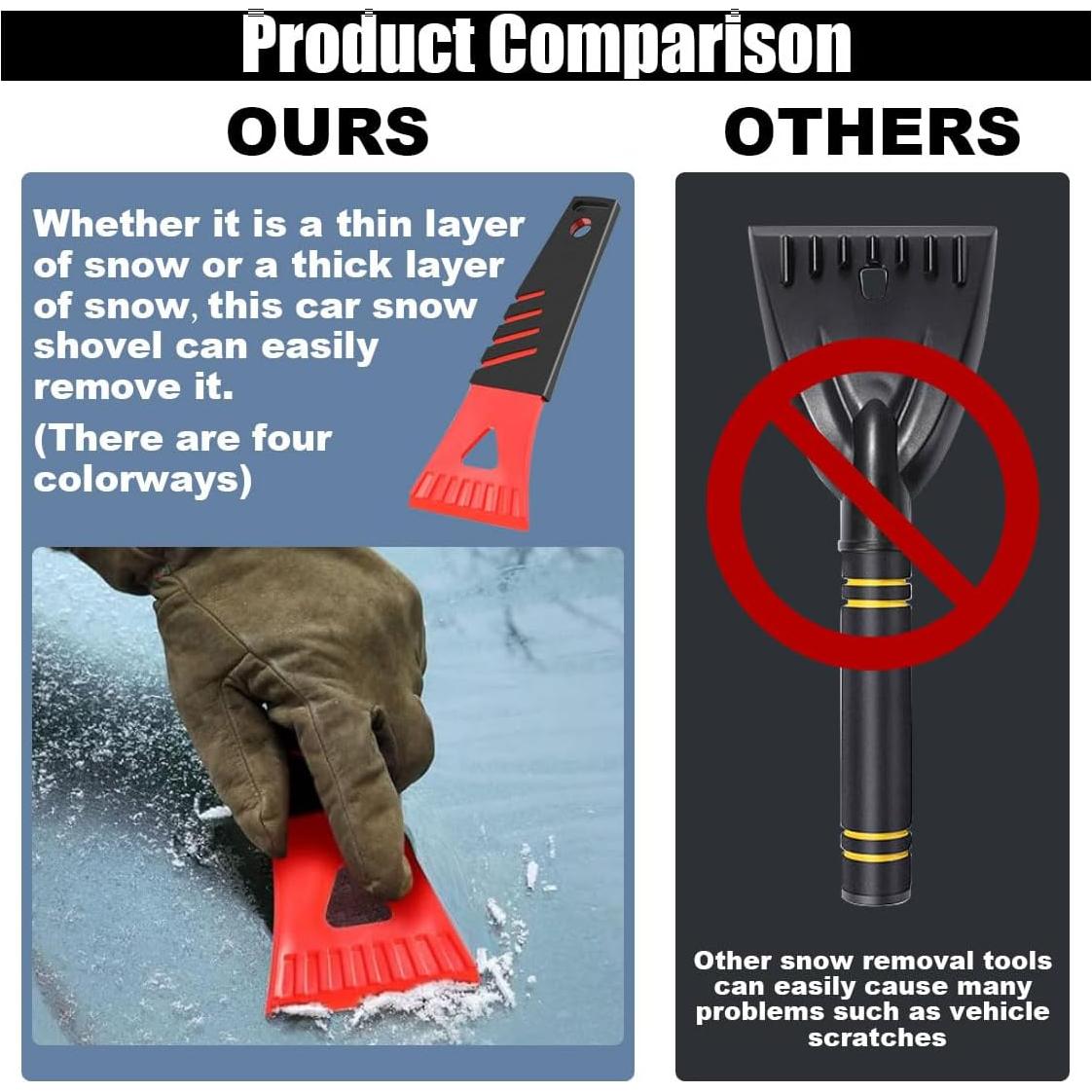4 Raspadores de Hielo y Nieve para Coche GLSOWEE 18.18 cm