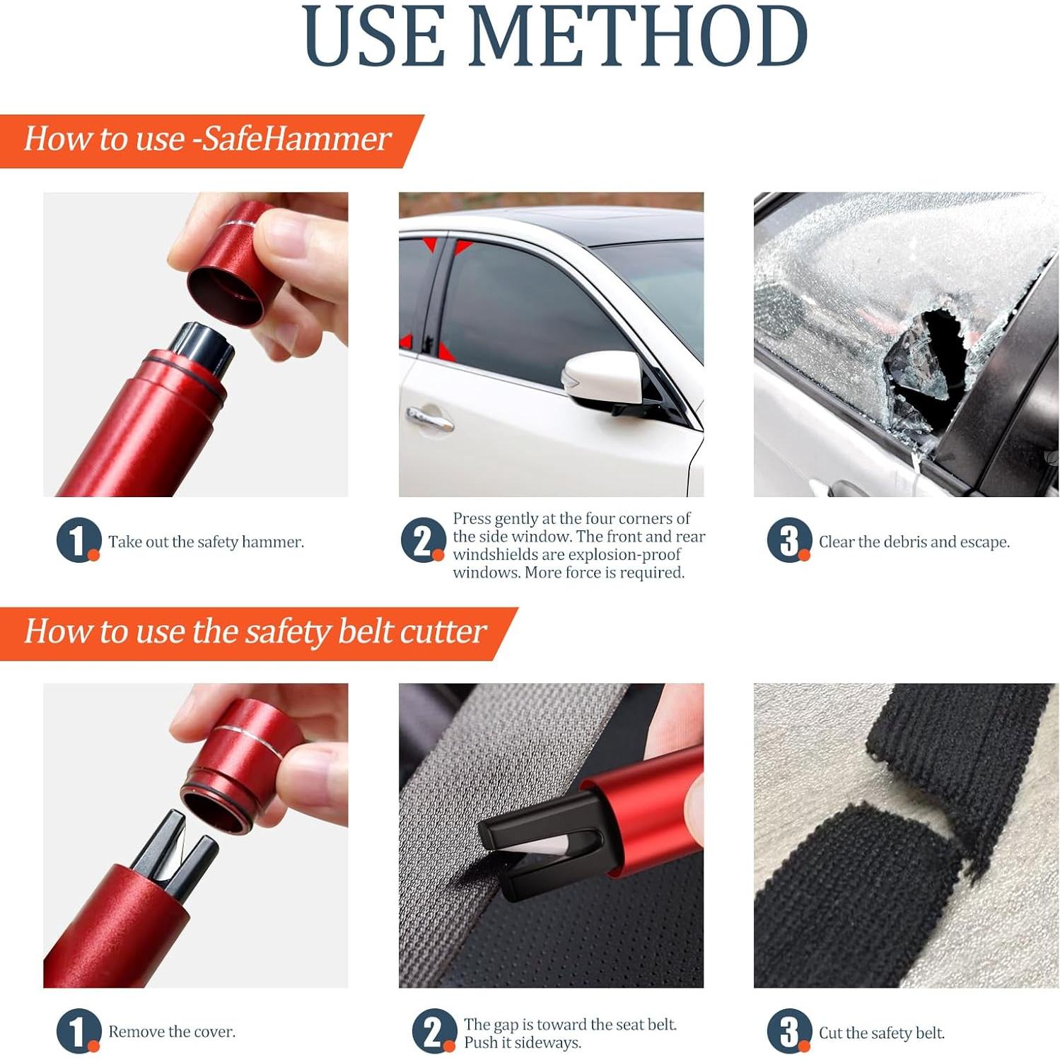 Rompeventanas y cortador de cinturón EDEN LIFE DMWDB-08 2 en 1