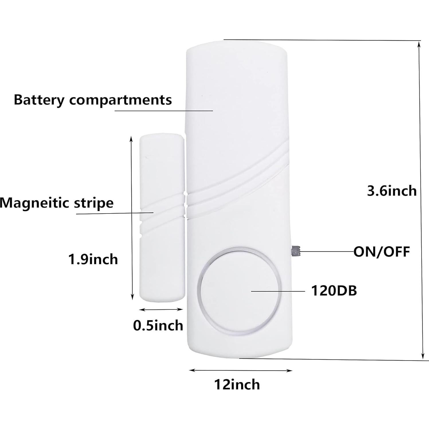 Sistema de Alarma para Ventanas y Puertas Peixiong - 2 Piezas