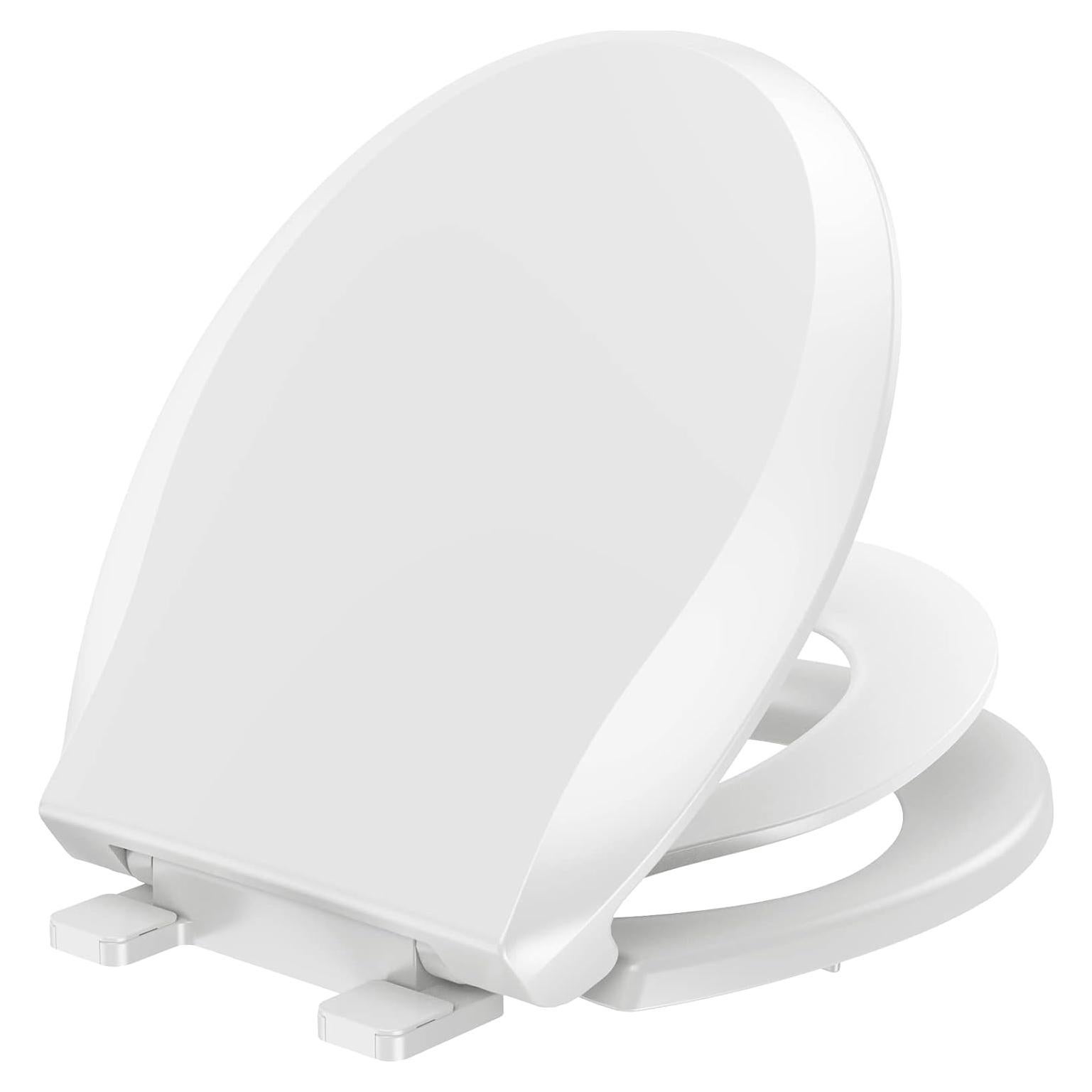 Asiento de Inodoro YASFEL 42 cm Redondo Blanco para Niños y Adultos