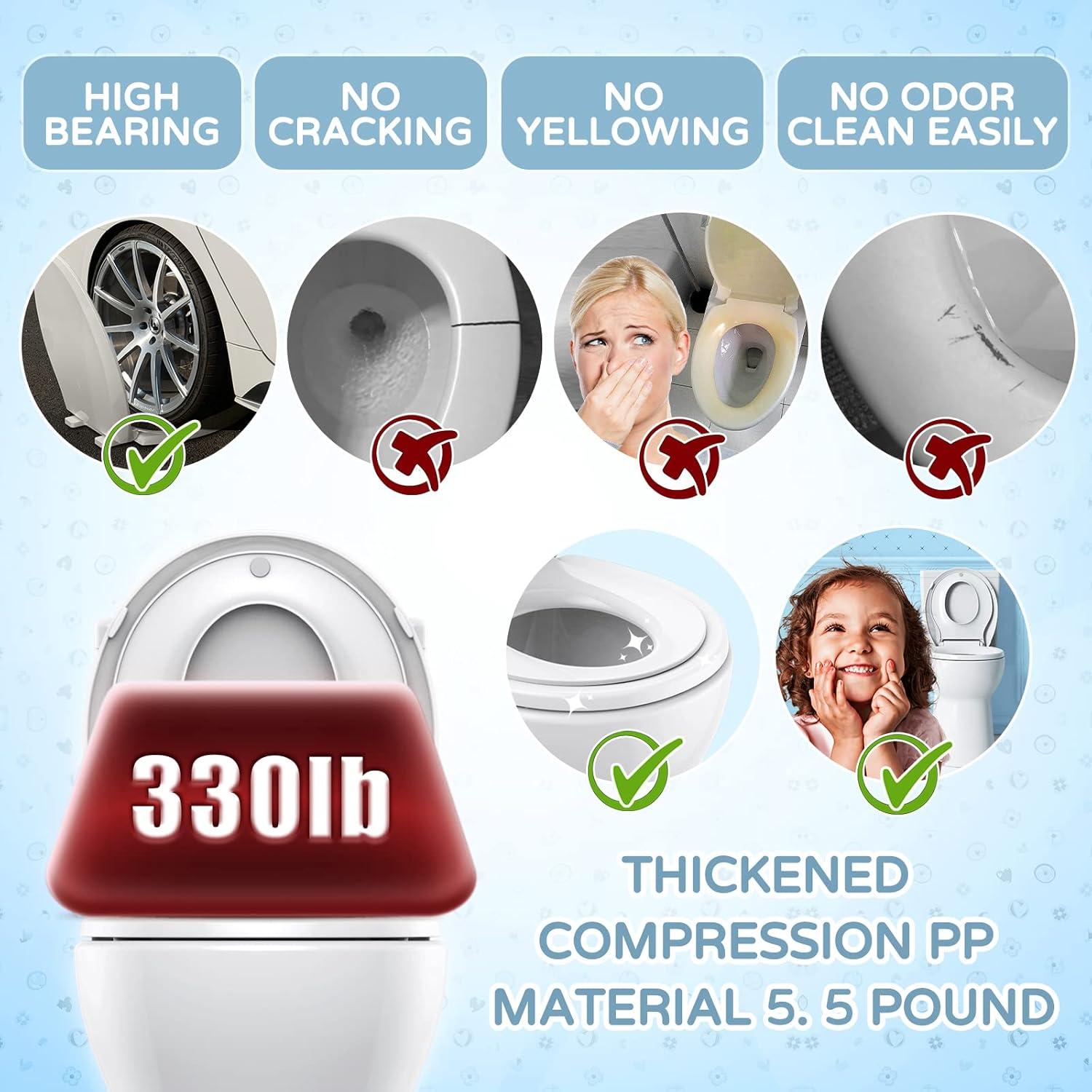 Asiento de Inodoro YASFEL 42 cm Redondo Blanco para Niños y Adultos