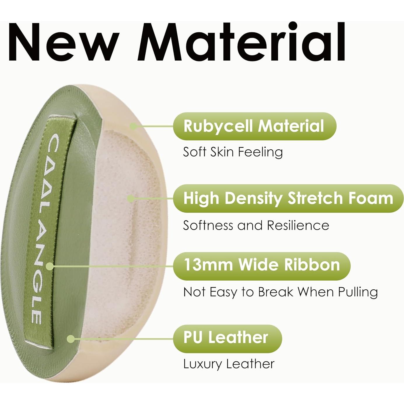 Paquete de 4 Esponjas de Maquillaje Cool Angle - 2 Grandes Amarillo y 2 Medianas Verde