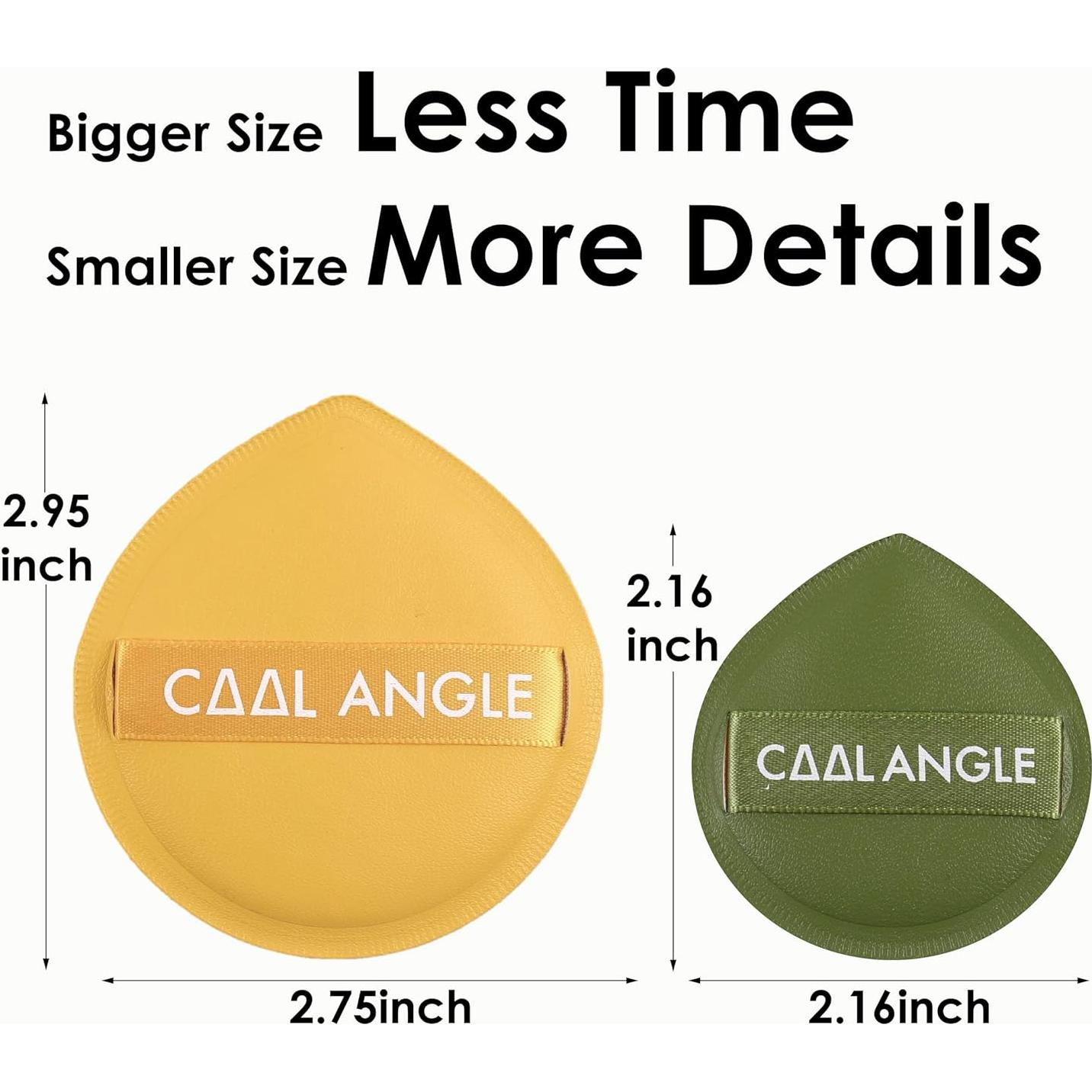 Paquete de 4 Esponjas de Maquillaje Cool Angle - 2 Grandes Amarillo y 2 Medianas Verde