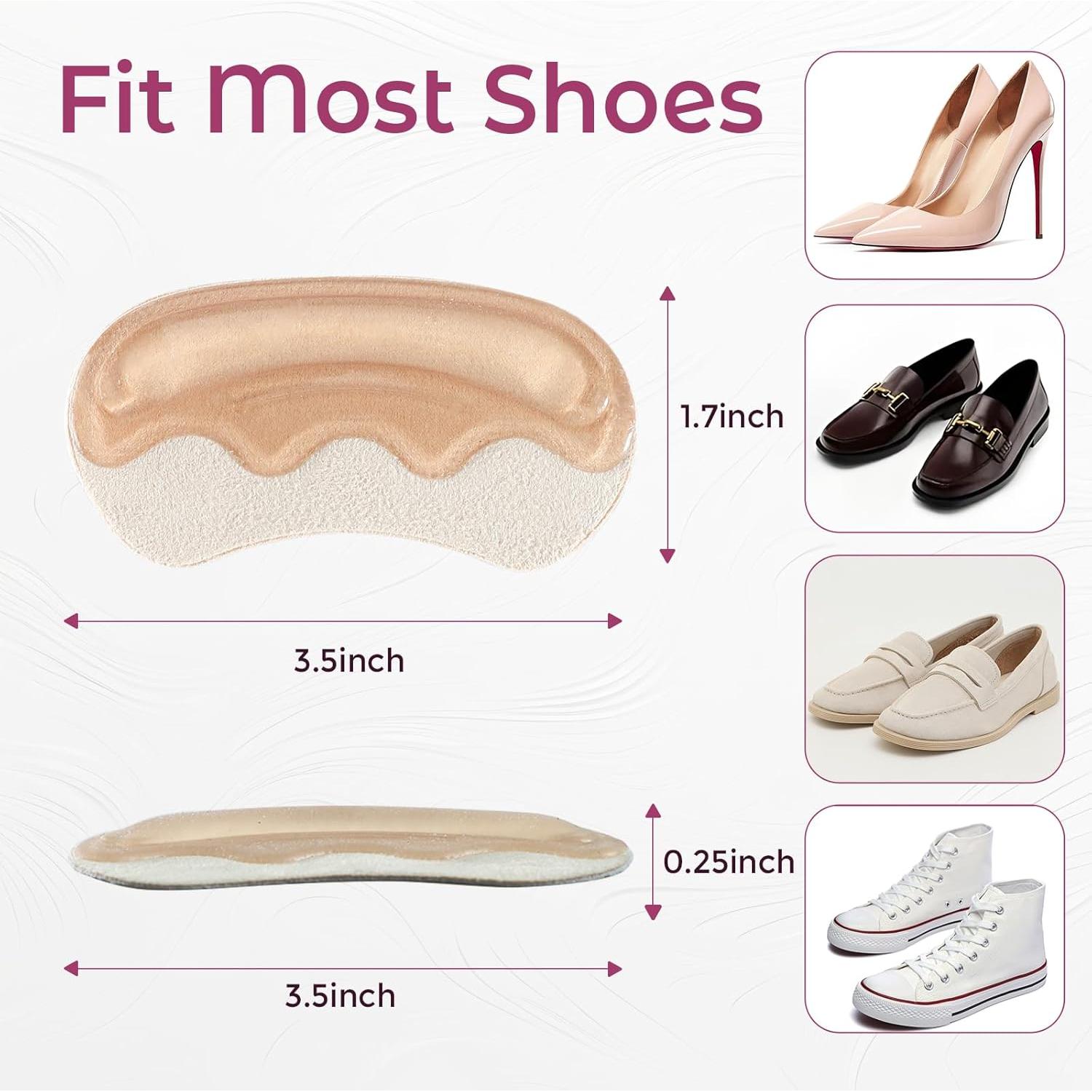 Almohadillas para Talones Welnove - 6 Pares Beige para Zapatos