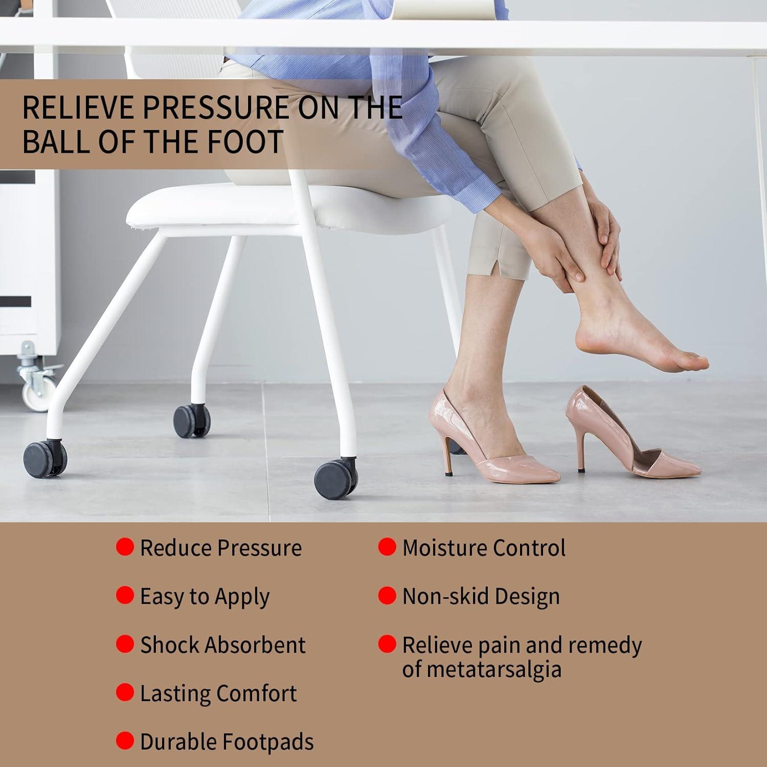 4 Pares Almohadillas Antideslizantes RUGLAMZHIP para Zapatos Mujer