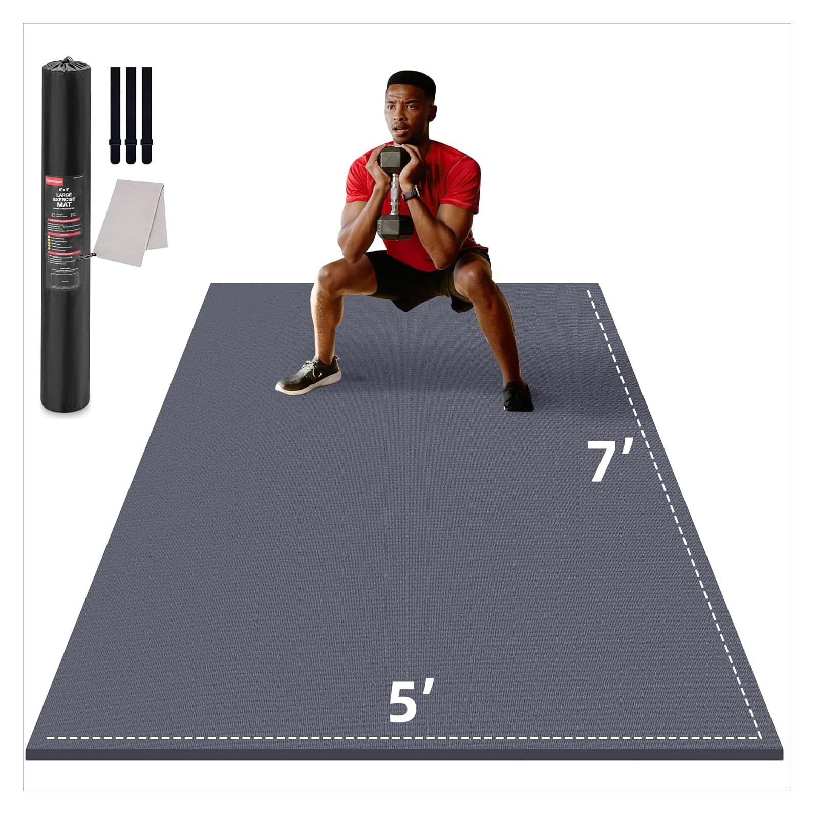 Alfombrilla de Ejercicio GymCope 2.13m x 1.52m Gris 7mm