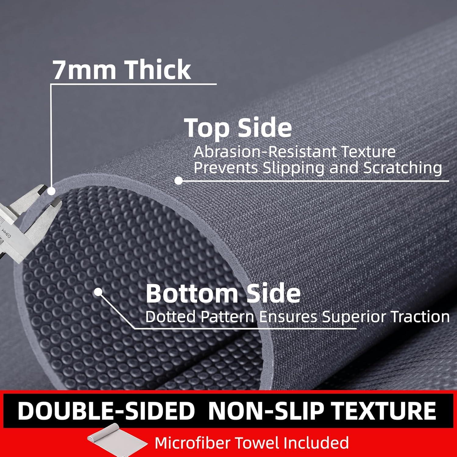 Alfombrilla de Ejercicio GymCope 2.13m x 1.52m Gris 7mm