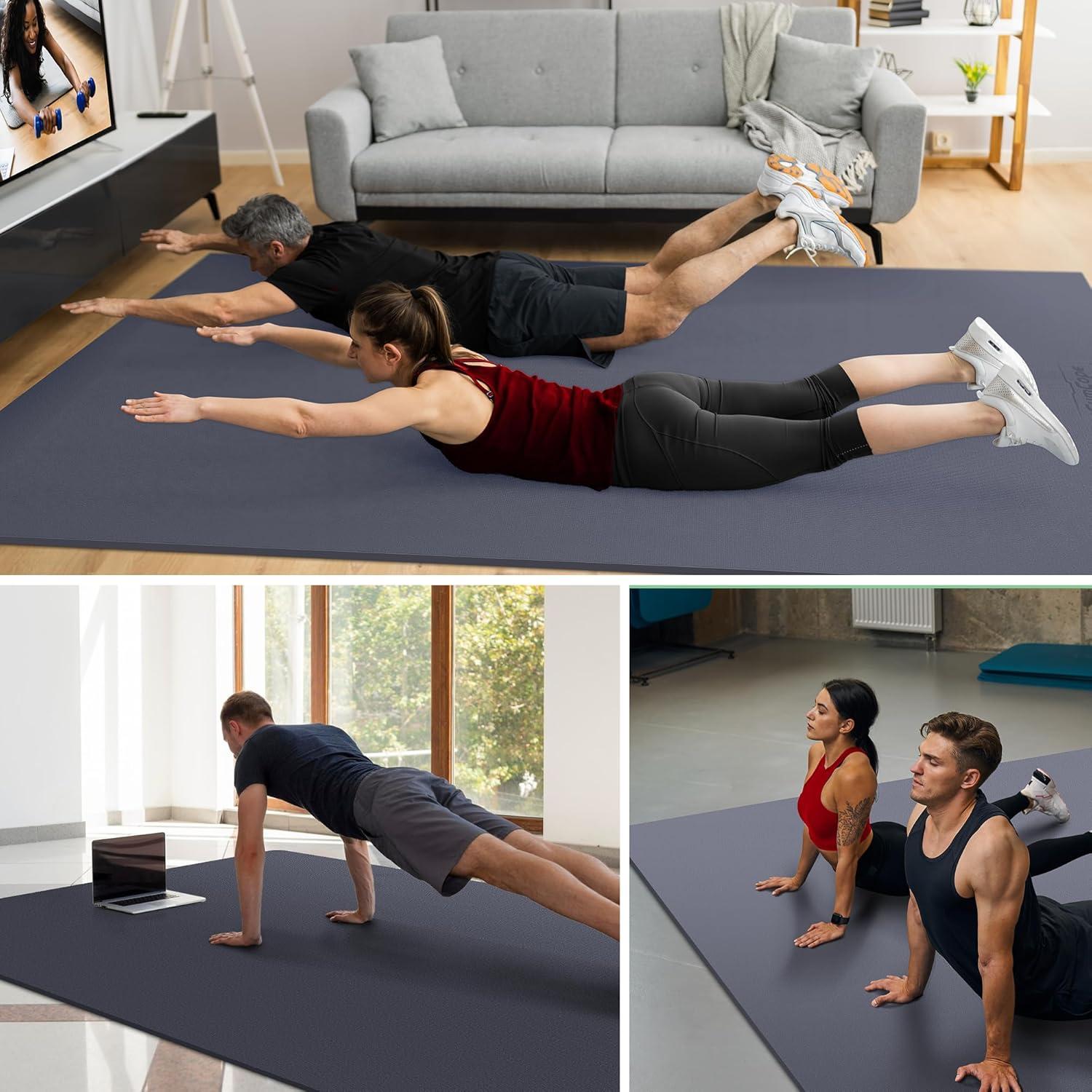 Alfombrilla de Ejercicio GymCope 2.13m x 1.52m Gris 7mm