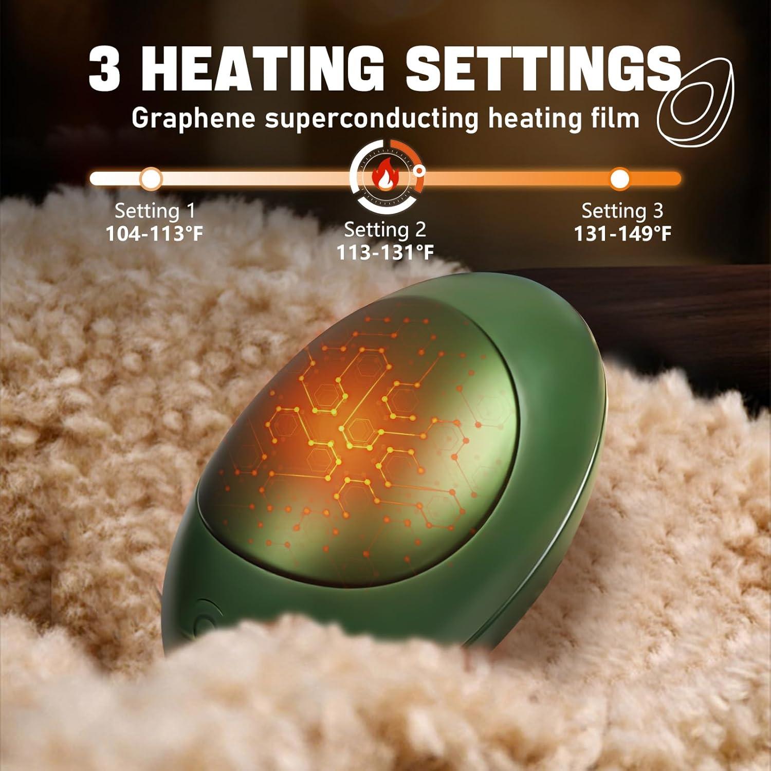 Calentadores de Manos Recargables Adius Aguacate 5000mAh 2 Piezas