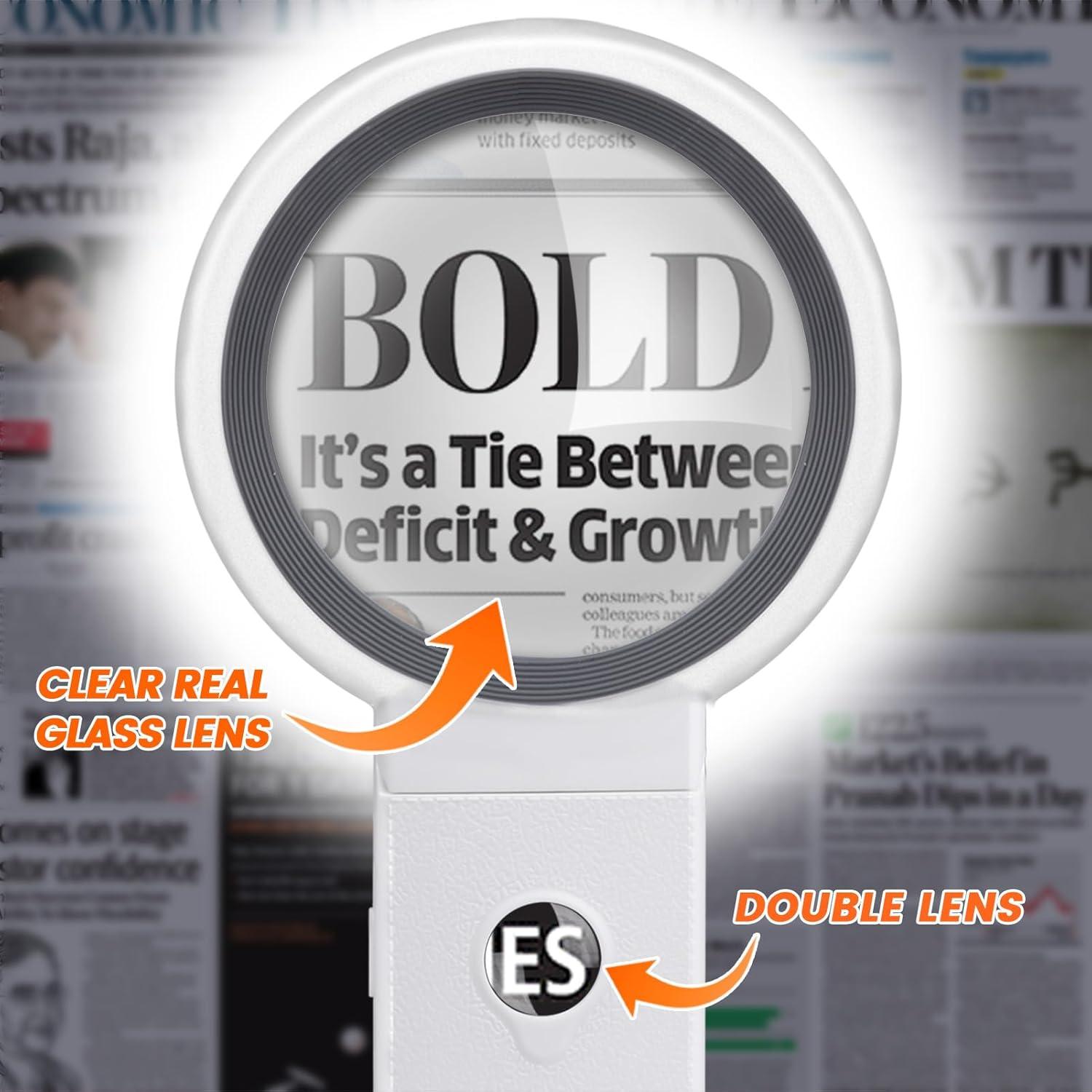 Lupa Iluminada AIXPI con Soporte Plegable y 18 LEDs