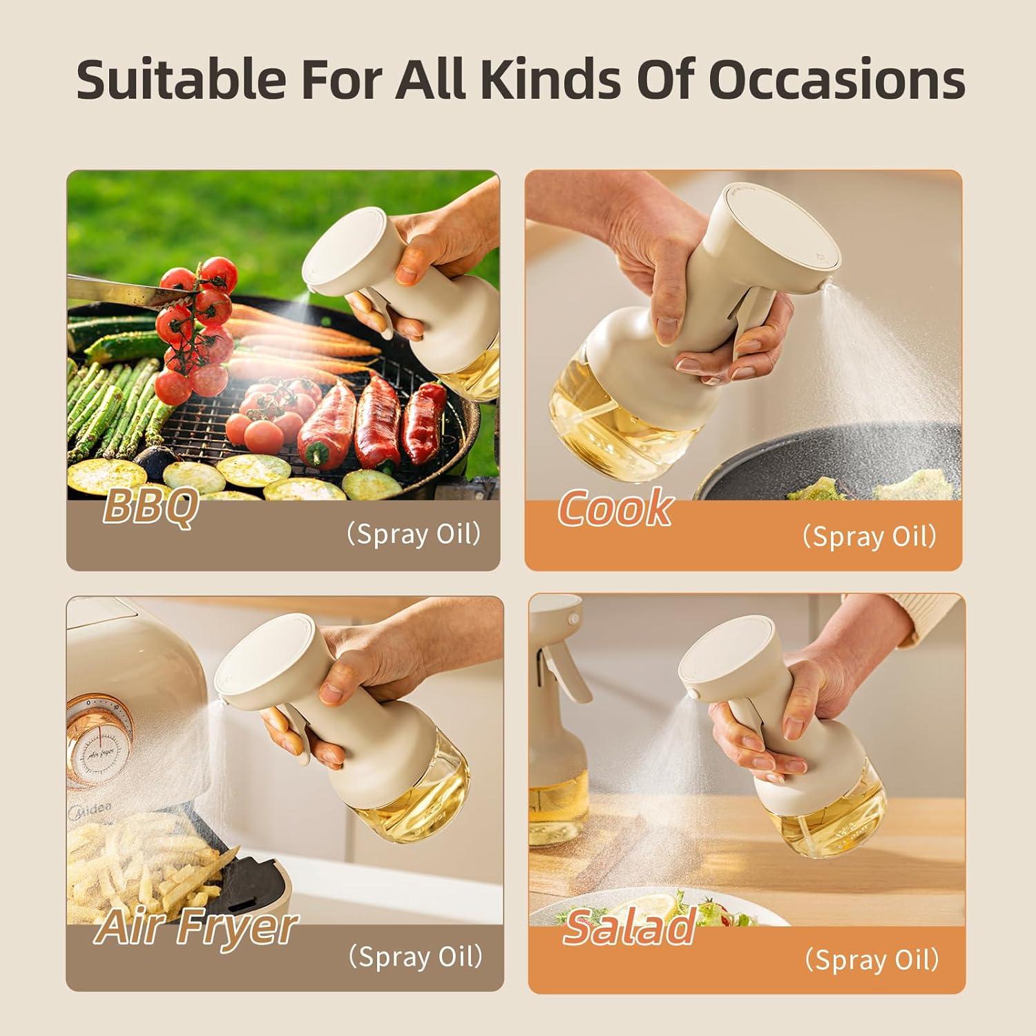 Pulverizador de Aceite MDZF SWEET HOME 280ml Vidrio Blanco