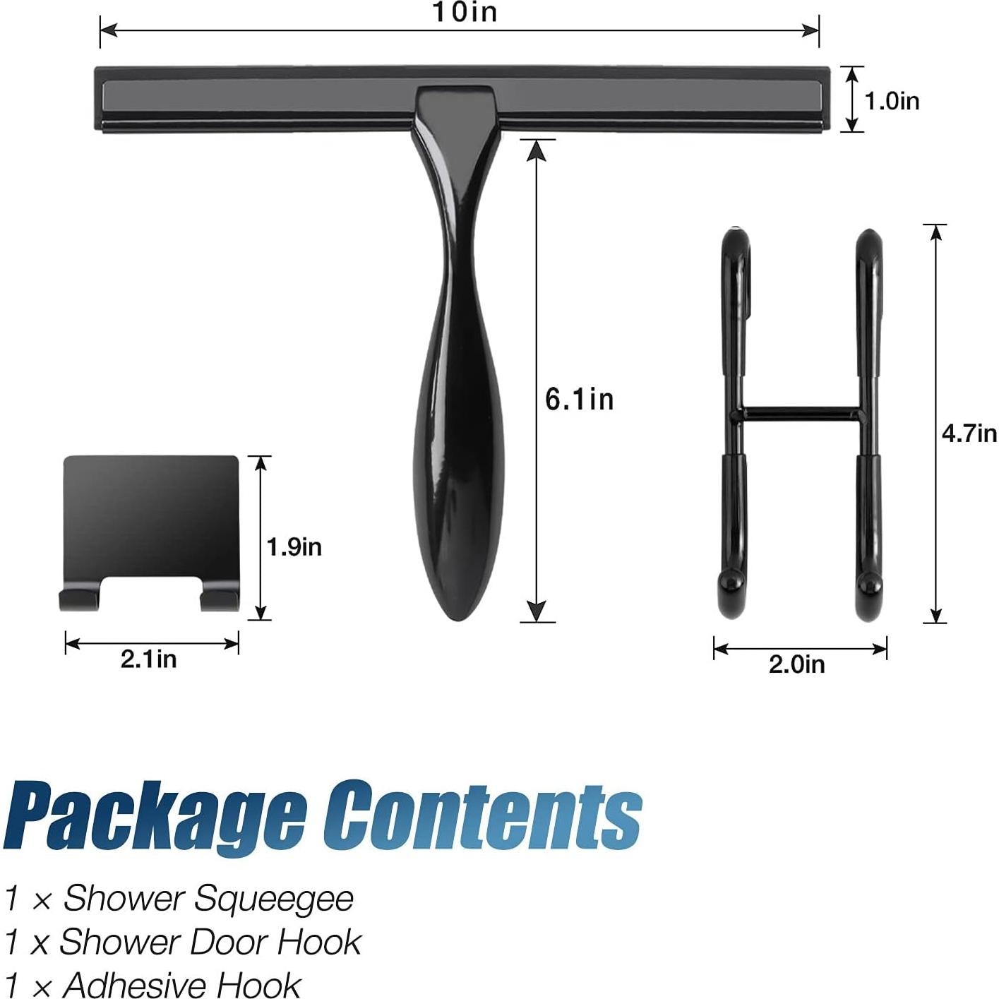 Limpiaparabris de Ducha Simtive 25 cm con Ganchos Adhesivos