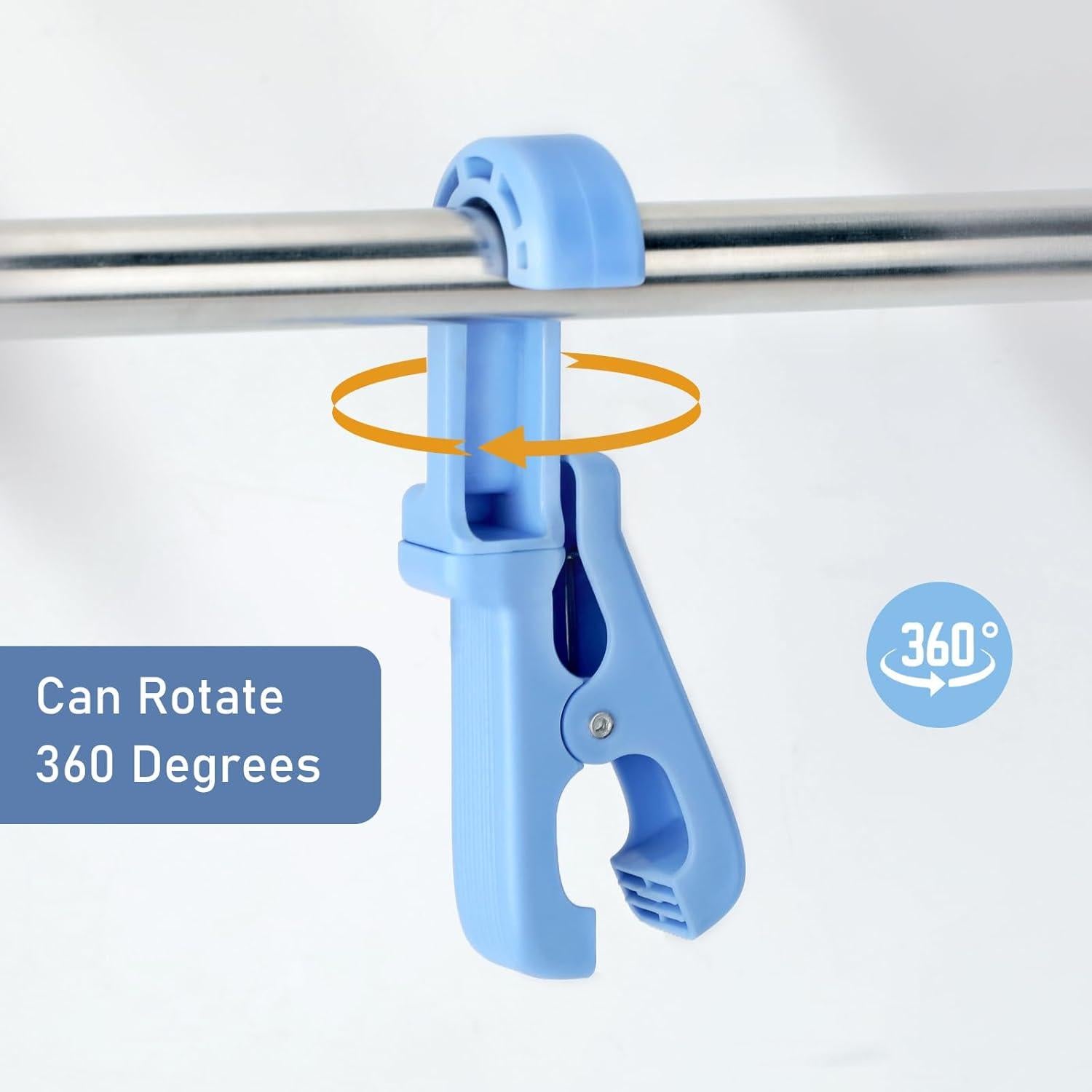 8 Clips de Plástico Jydesicr para Colgar Ropa y Toallas Azul