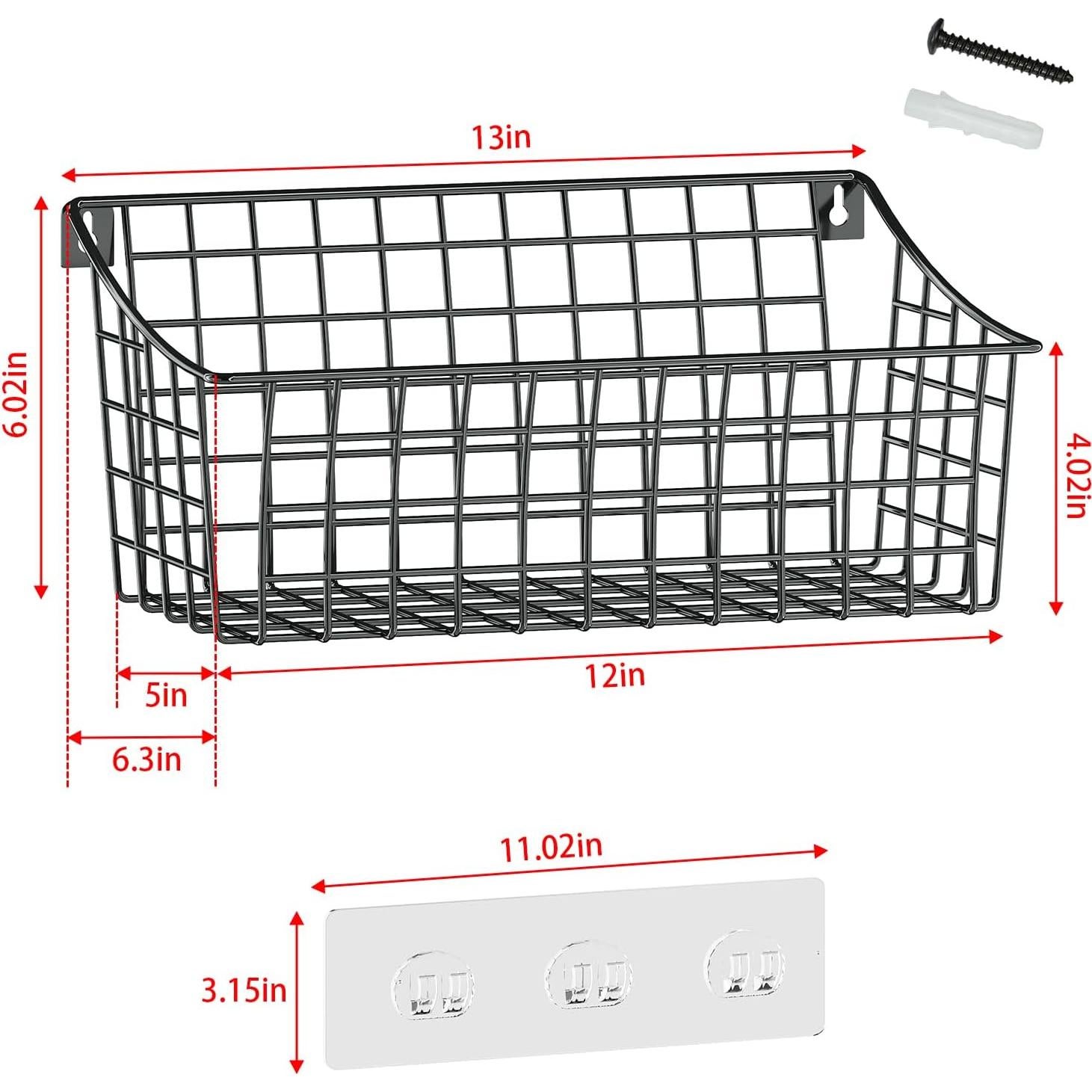 Cestas de Alambre Colgantes Sonyabecca - 2 Unidades con Ganchos
