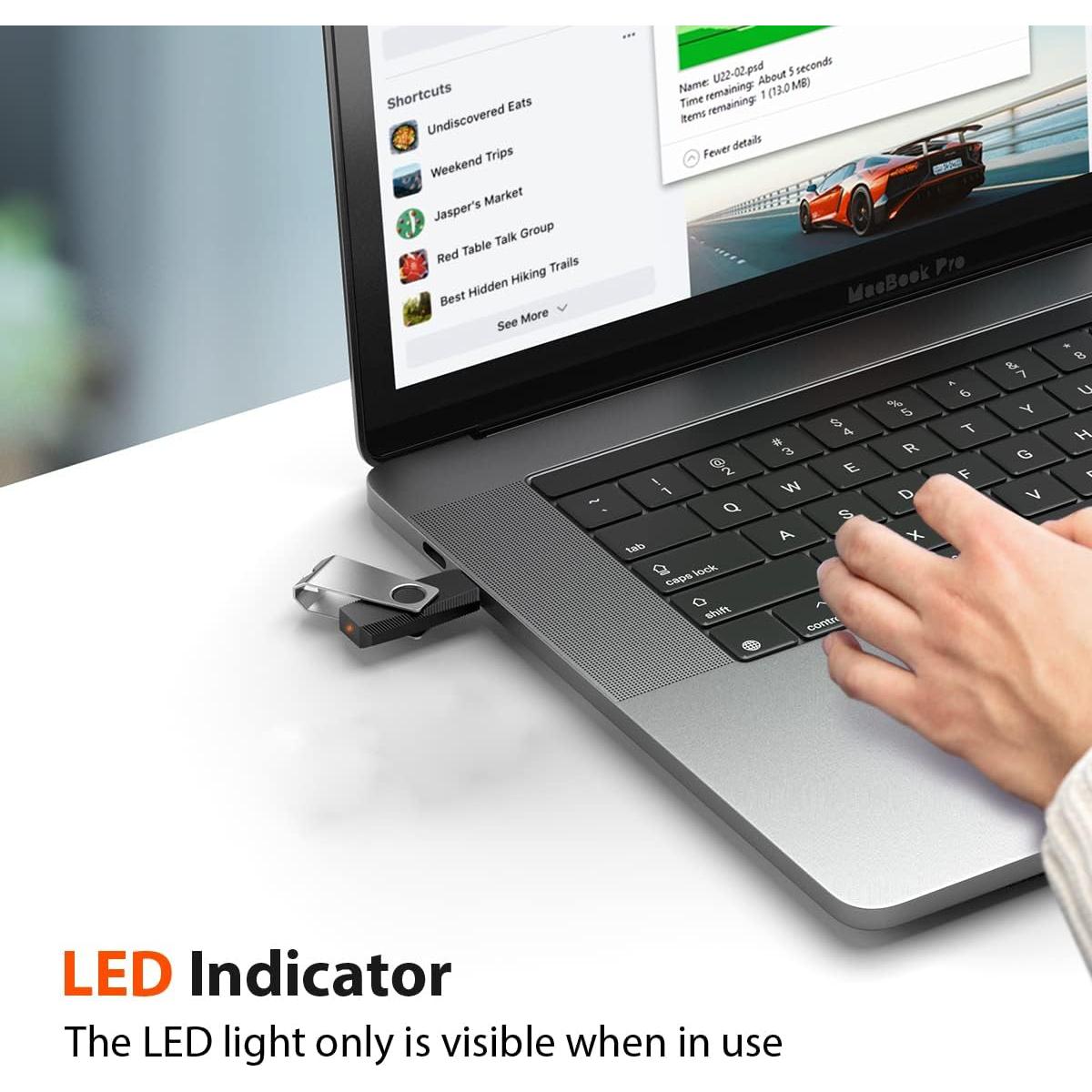 Paquete de 50 Unidades Flash USB 4GB Aiibe Negro