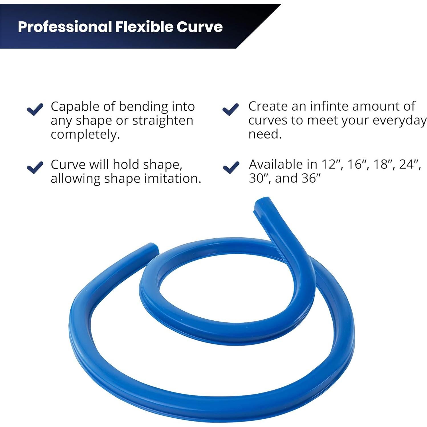 Curva Flexible Pacific Arc 30 cm con Bisel de Tinta para Dibujo