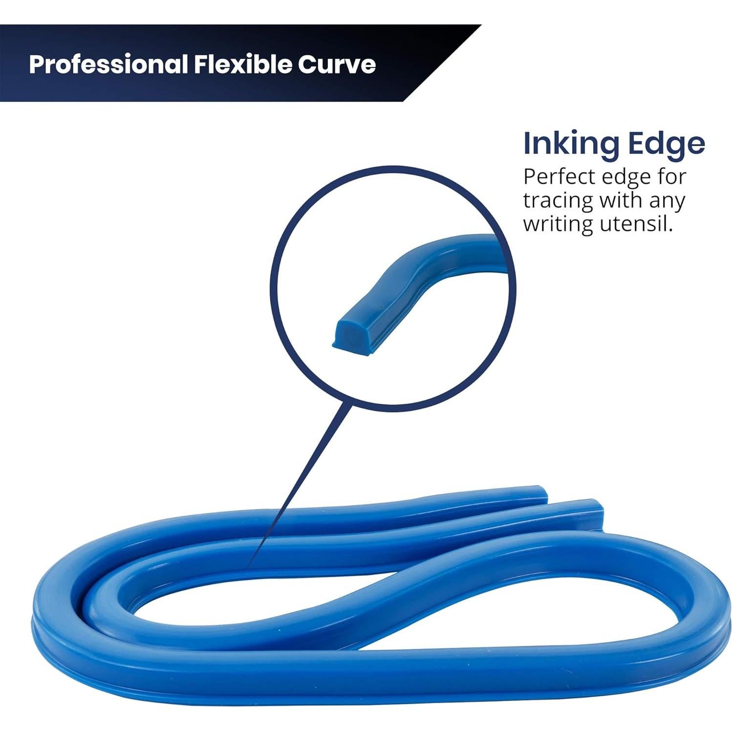 Curva Flexible Pacific Arc 30 cm con Bisel de Tinta para Dibujo
