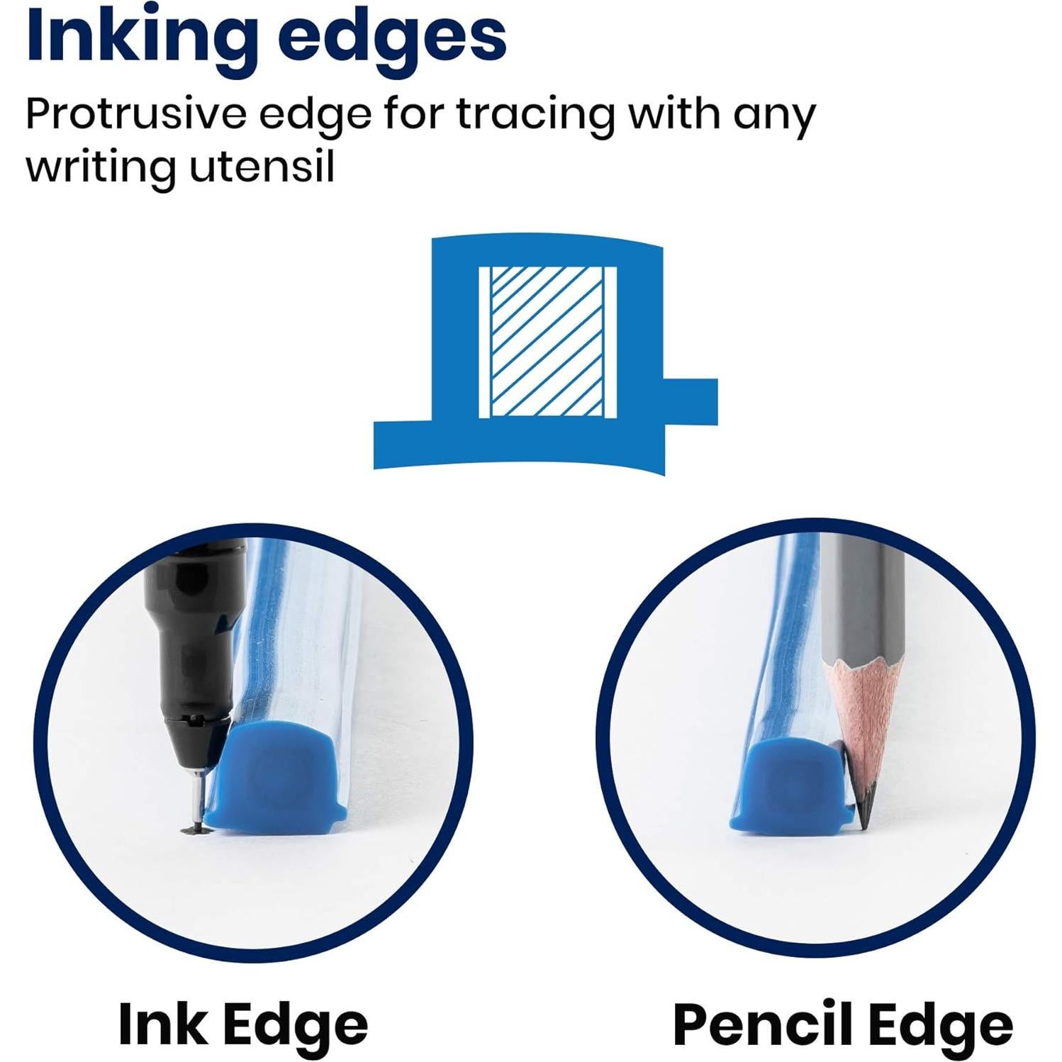 Curva Flexible Pacific Arc 30 cm con Bisel de Tinta para Dibujo