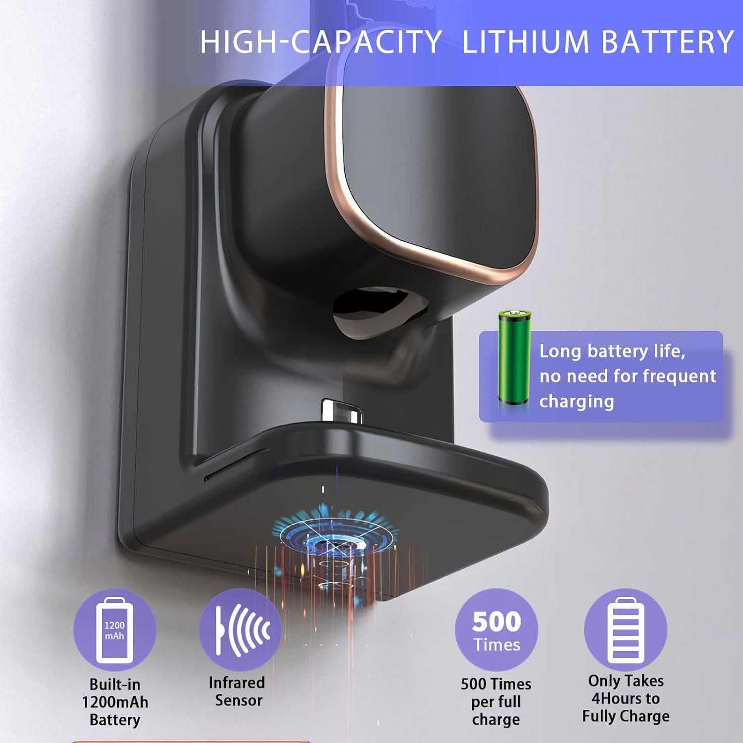 Dispensador Automático de Pasta de Dientes Wekity Negro