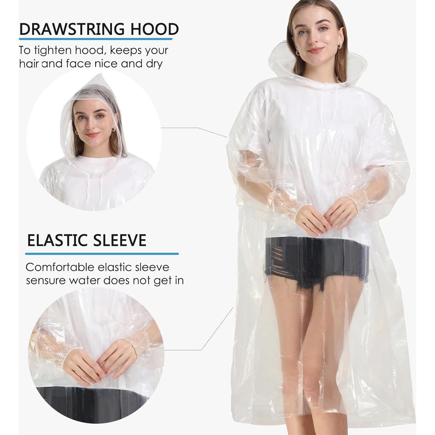 Ponchos de Lluvia Desechables Airpler - 12 Unidades Transparentes
